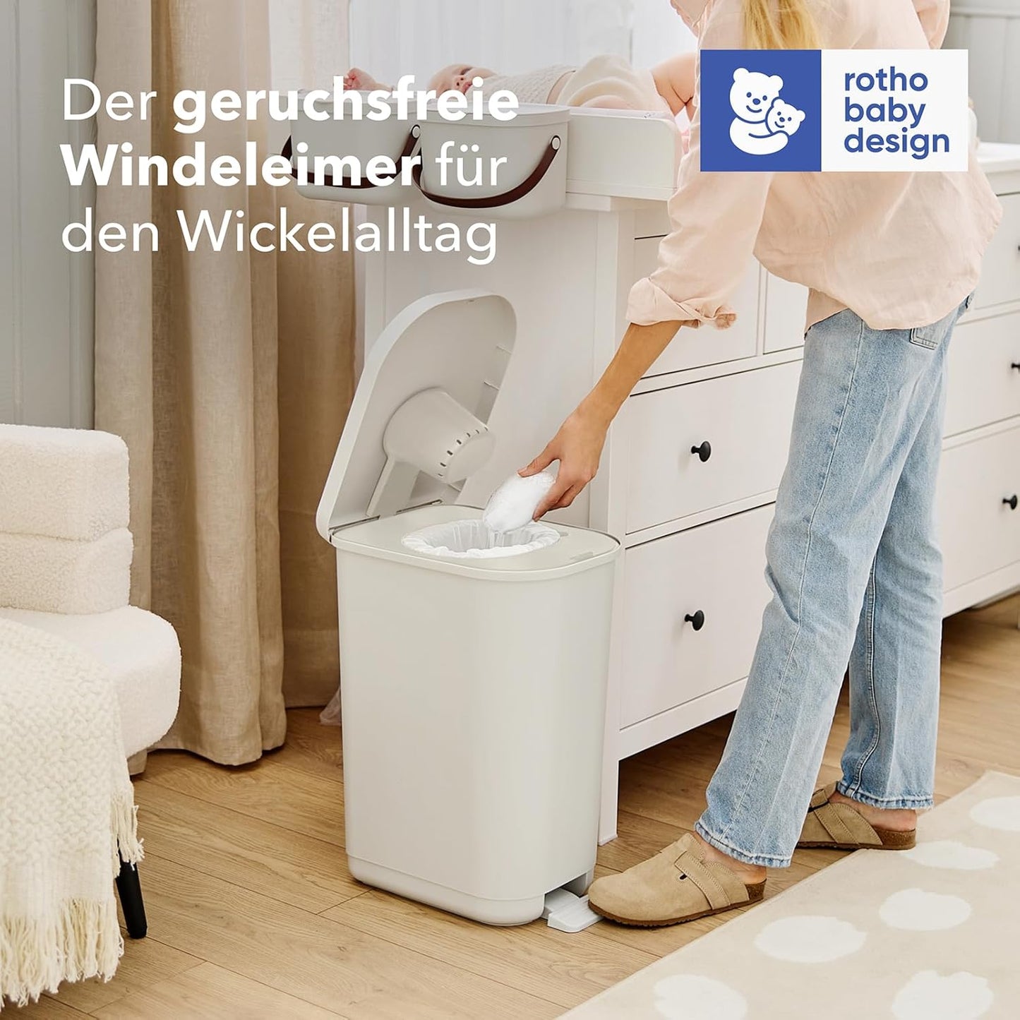 Geruchsdichter Windeleimer Yuma