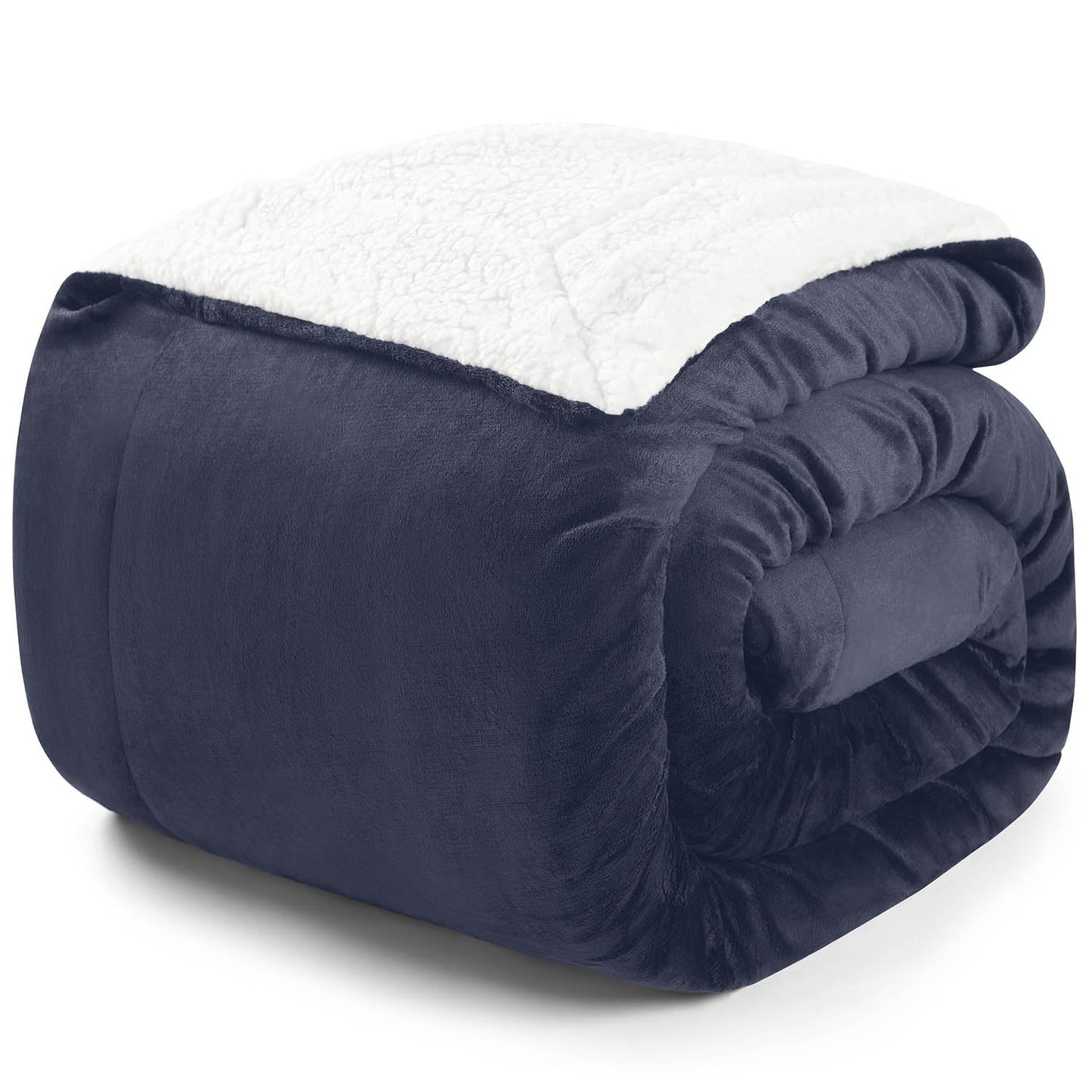Sherpa Kuscheldecke, 150 x 200 cm, Dark Ocean Blue - Blau