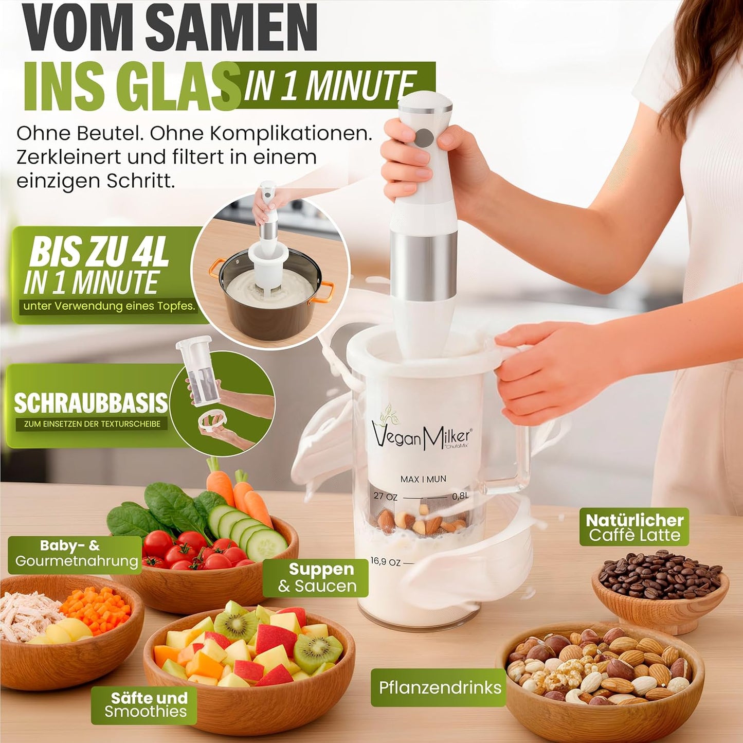 Pflanzenmilchbereiter für Stabmixer, Mulsi Soul