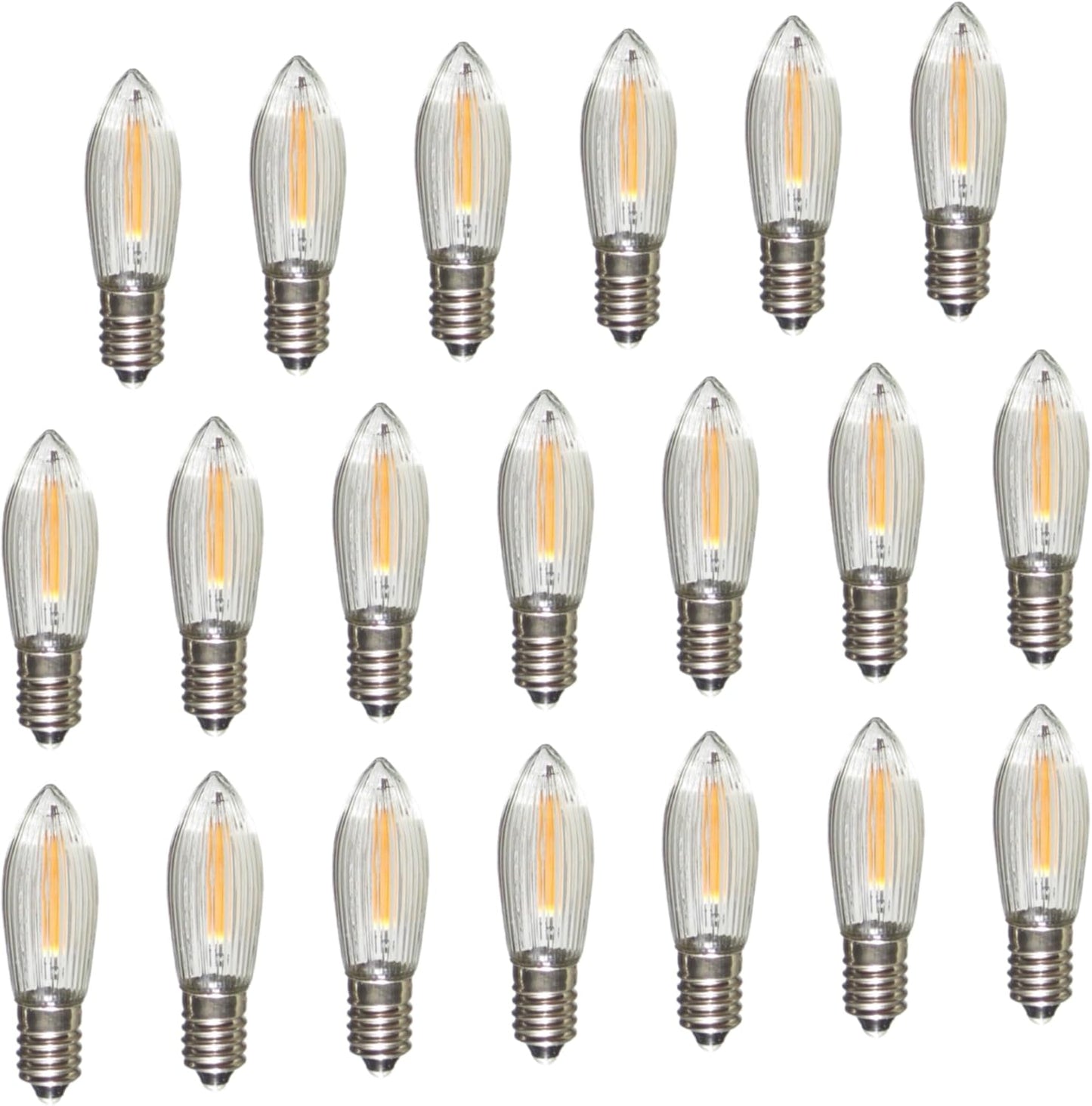 20 Stück LED-Ersatzkerzen-Set E10, 20 Lampen 8 Volt