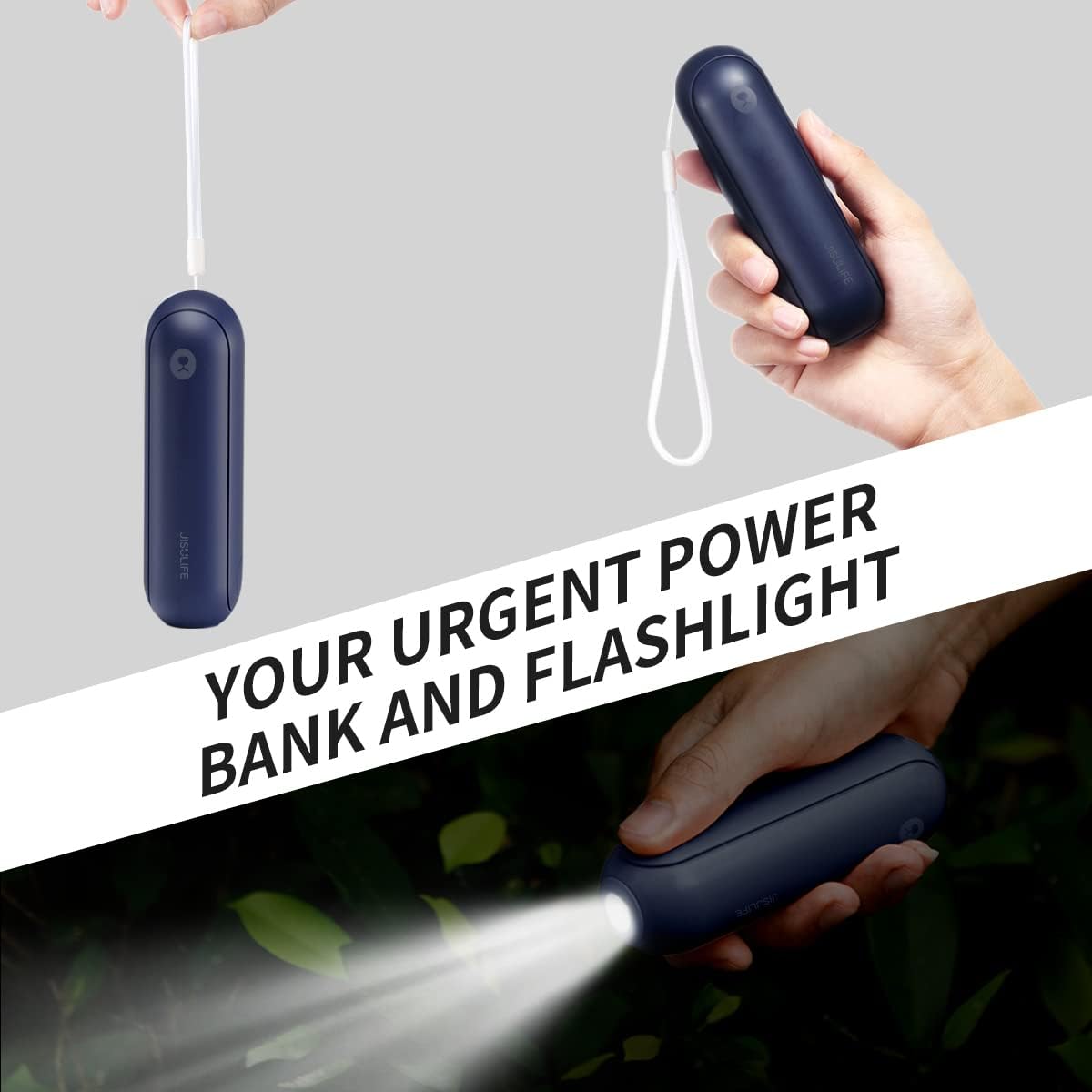 Mini-USB-Handventilator mit Licht, Blau