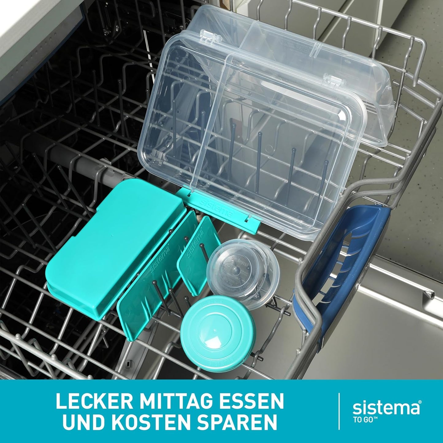 2-teiliges Lunchboxen-Set - To Go Bento Box Create, 2 x 1,48 l Minty Teal