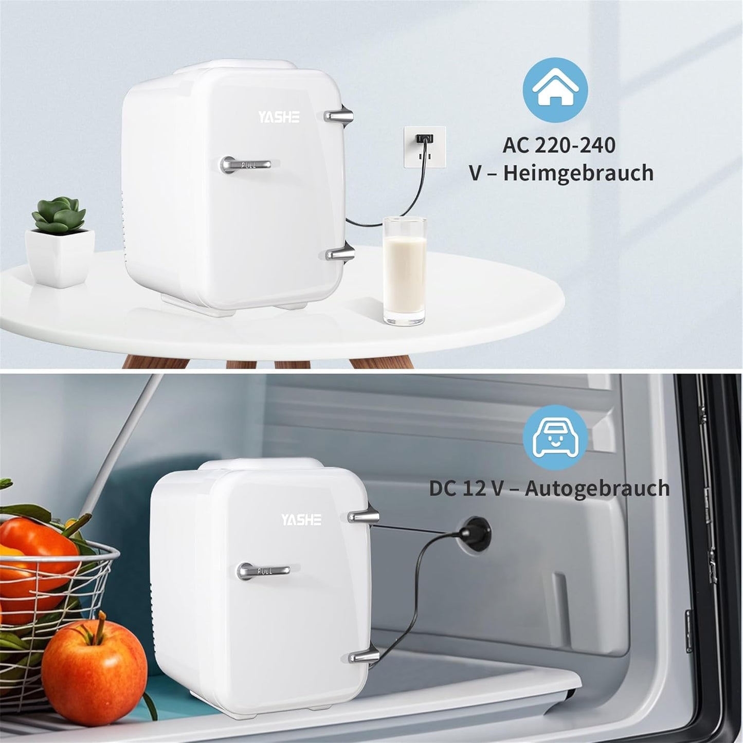 Mini Kühlschrank 4L für Kosmetik & Getränke, Weiss