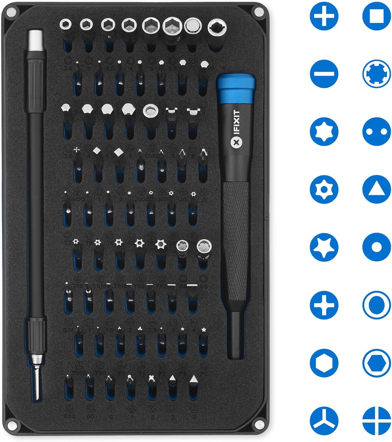 Pro Tech Werkzeugsatz für Elektronik-Reparaturen, Schwarz
