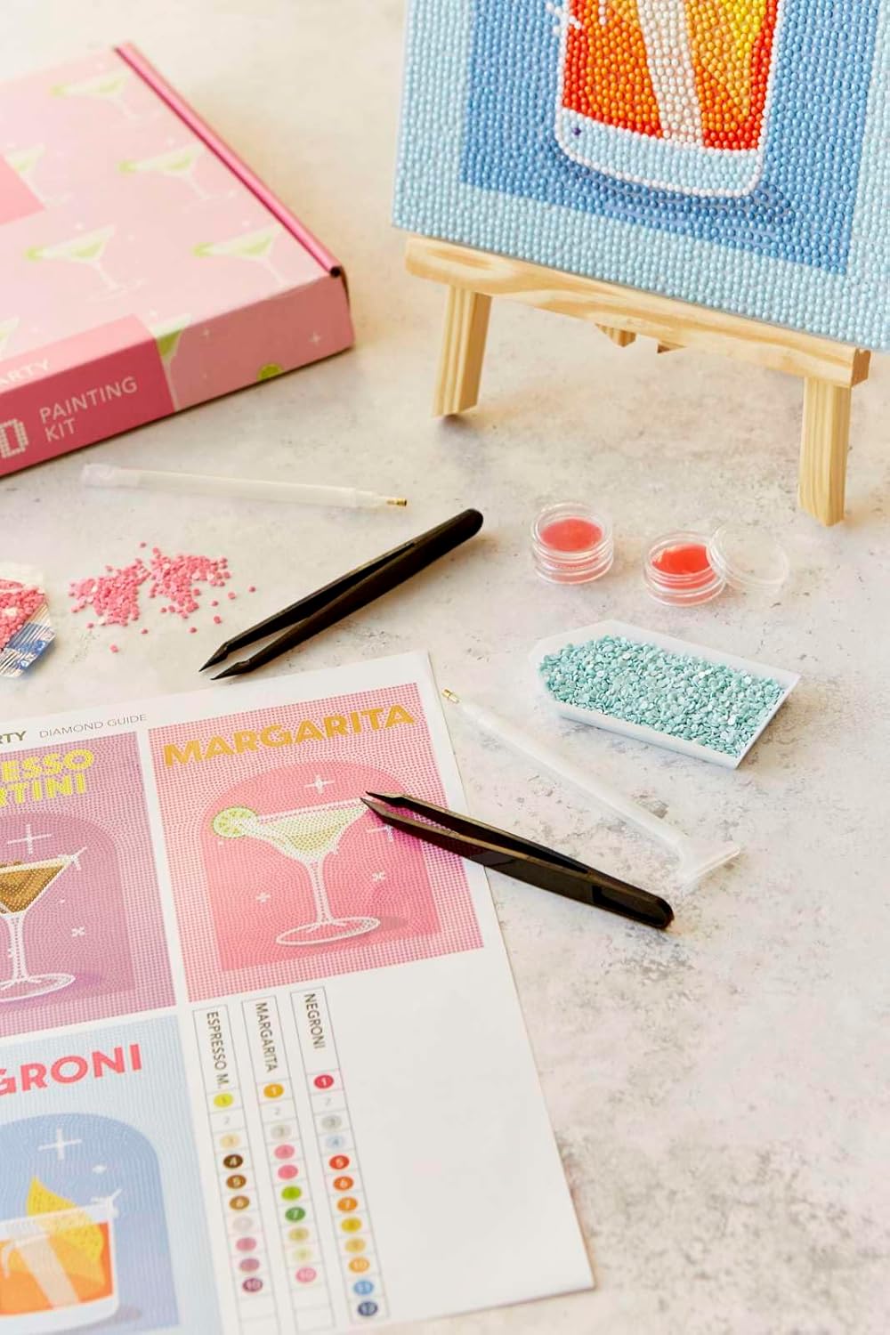 3er Diamanten Painting Set Cocktail Party, Cocktail Party