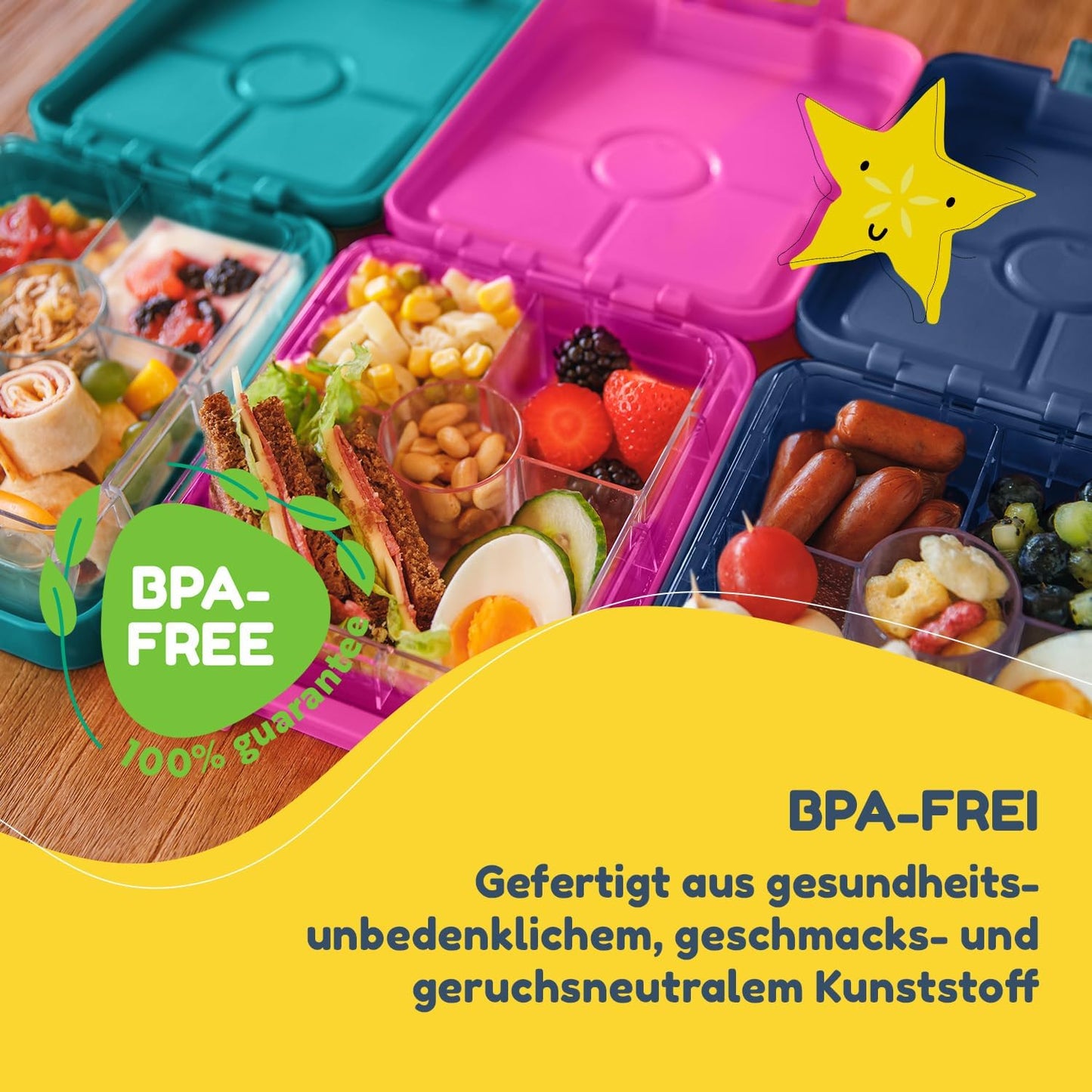 Brotdose für Kinder, Petrol Meer Neo