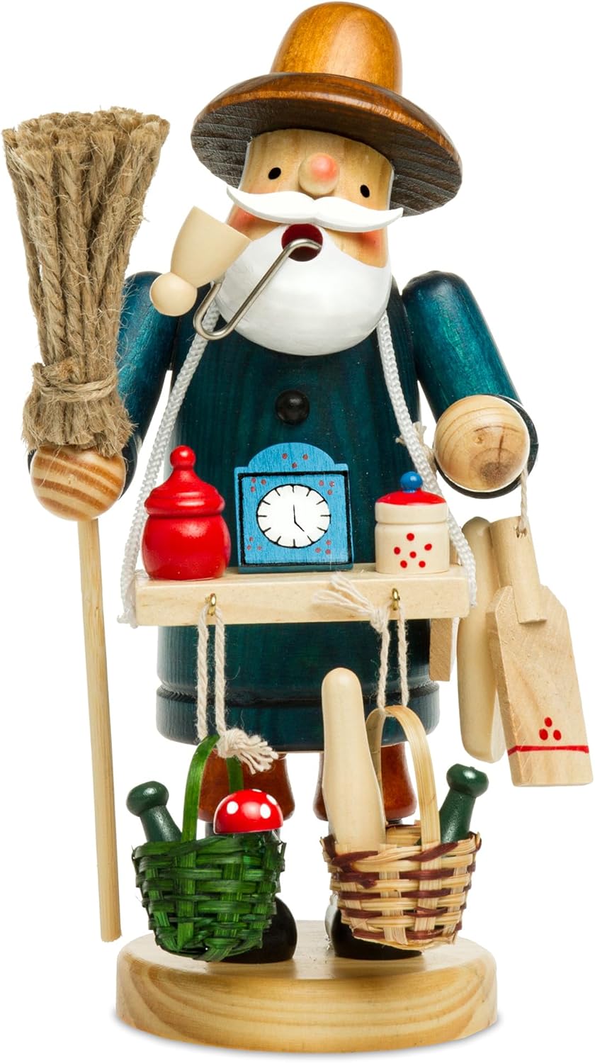 Räuchermännchen Hausierer, Höhe ca. 19.5 cm|A29 Blau - Hausierer