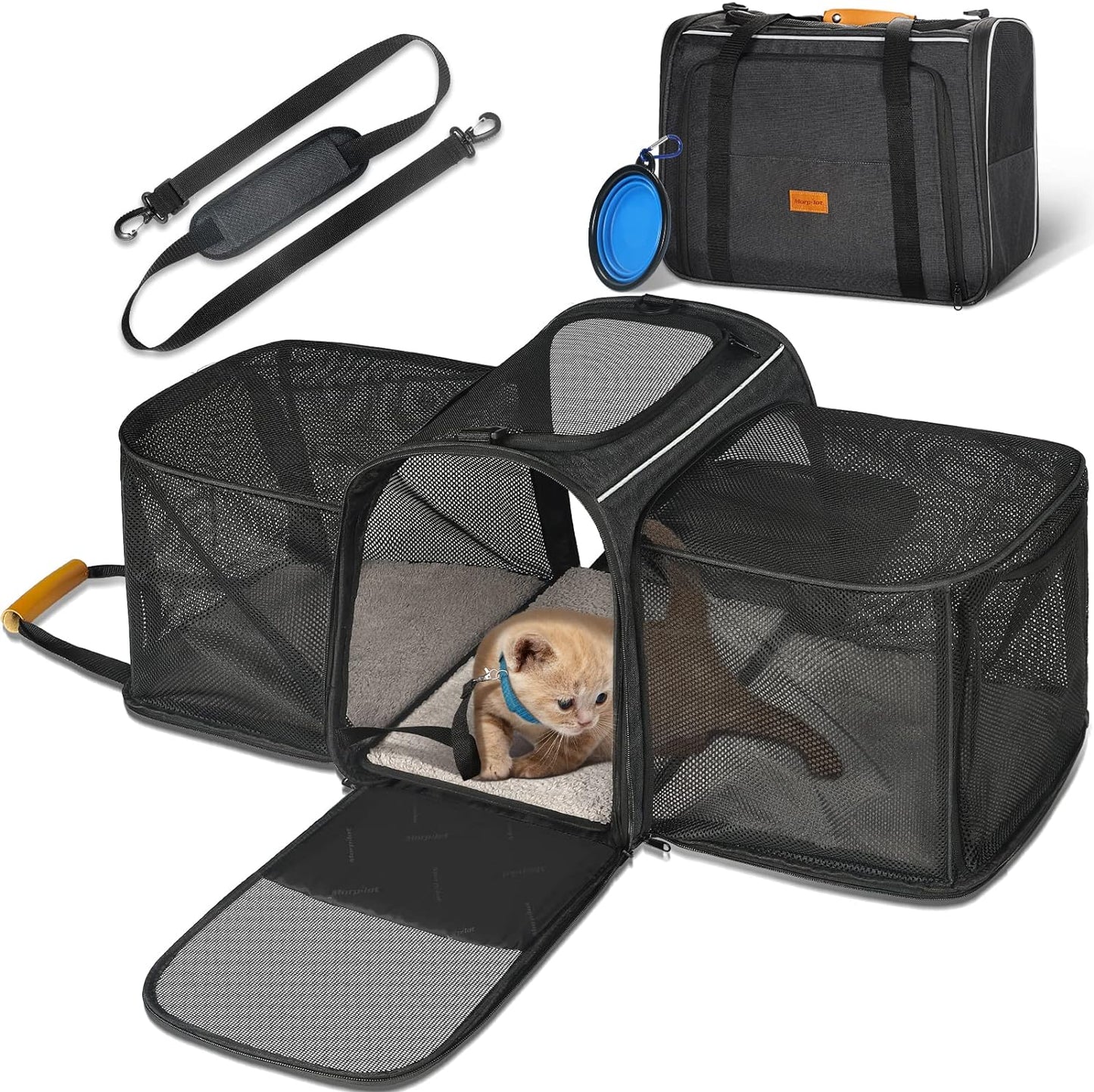 Transportbox, L 45 x B 33 x H 36 cm, Dunkel Grau-Erweiterbare