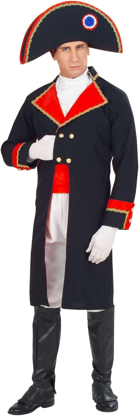 Napoleon Bonaparte Schlacht Uniform mit Jacke, Jabot, Hose, Gürtel, Stiefelüberzieher, Hut, 3XL