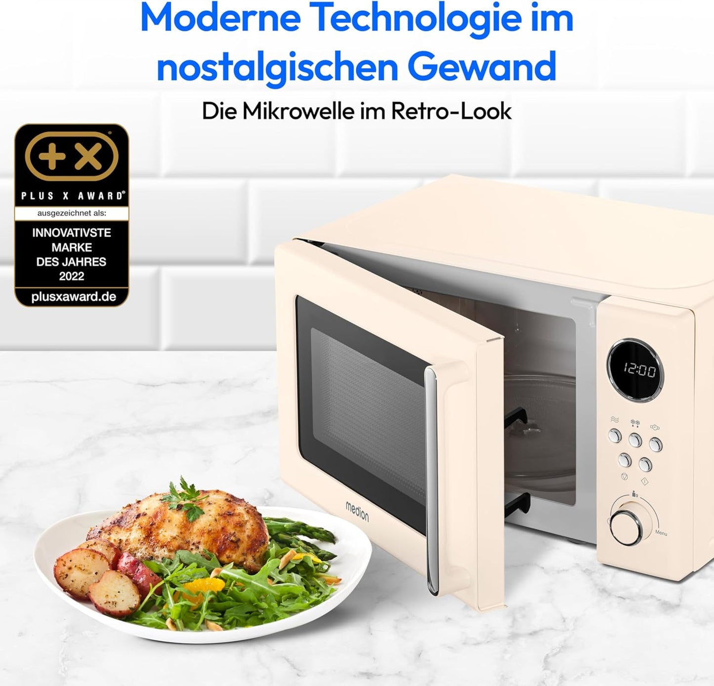 Retro Mikrowelle MD 15000, Creme