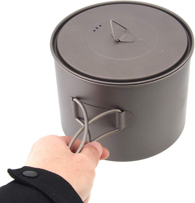 Ultraleichter Titan-Topf mit Deckel, 1300ml