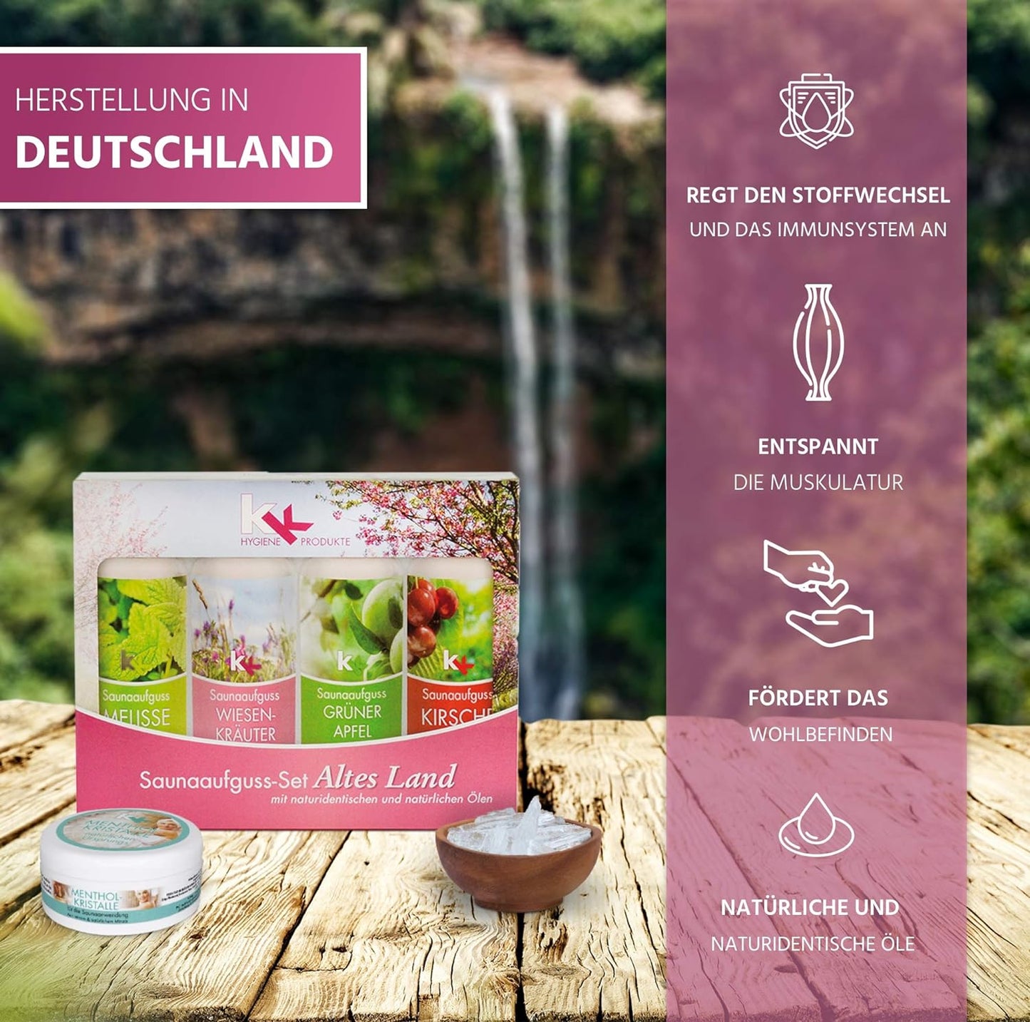 Saunaaufguss Set, Altes Land; 5 Stück (1er Pack)