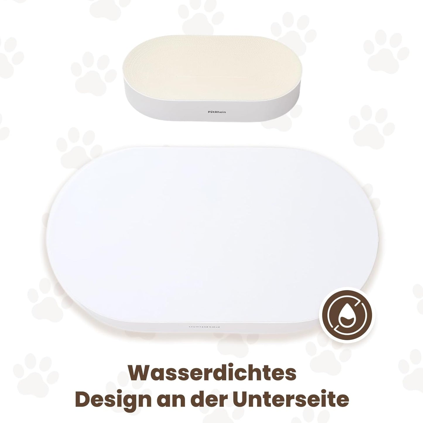 Kratzbrett aus Wellpappe, Weiß