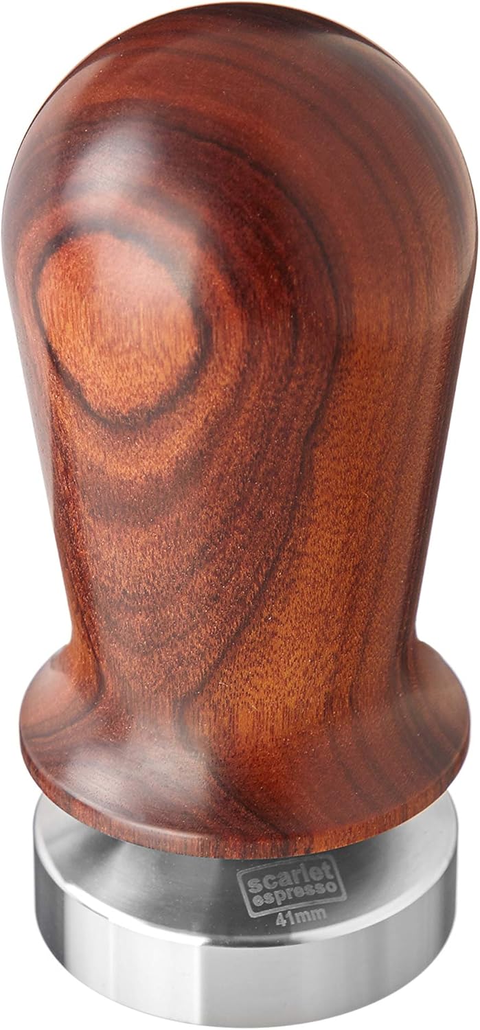 Espresso Tamper Perfetto mit Kalibrierung, 41 mm / Sandelholz - Dunkelbraun