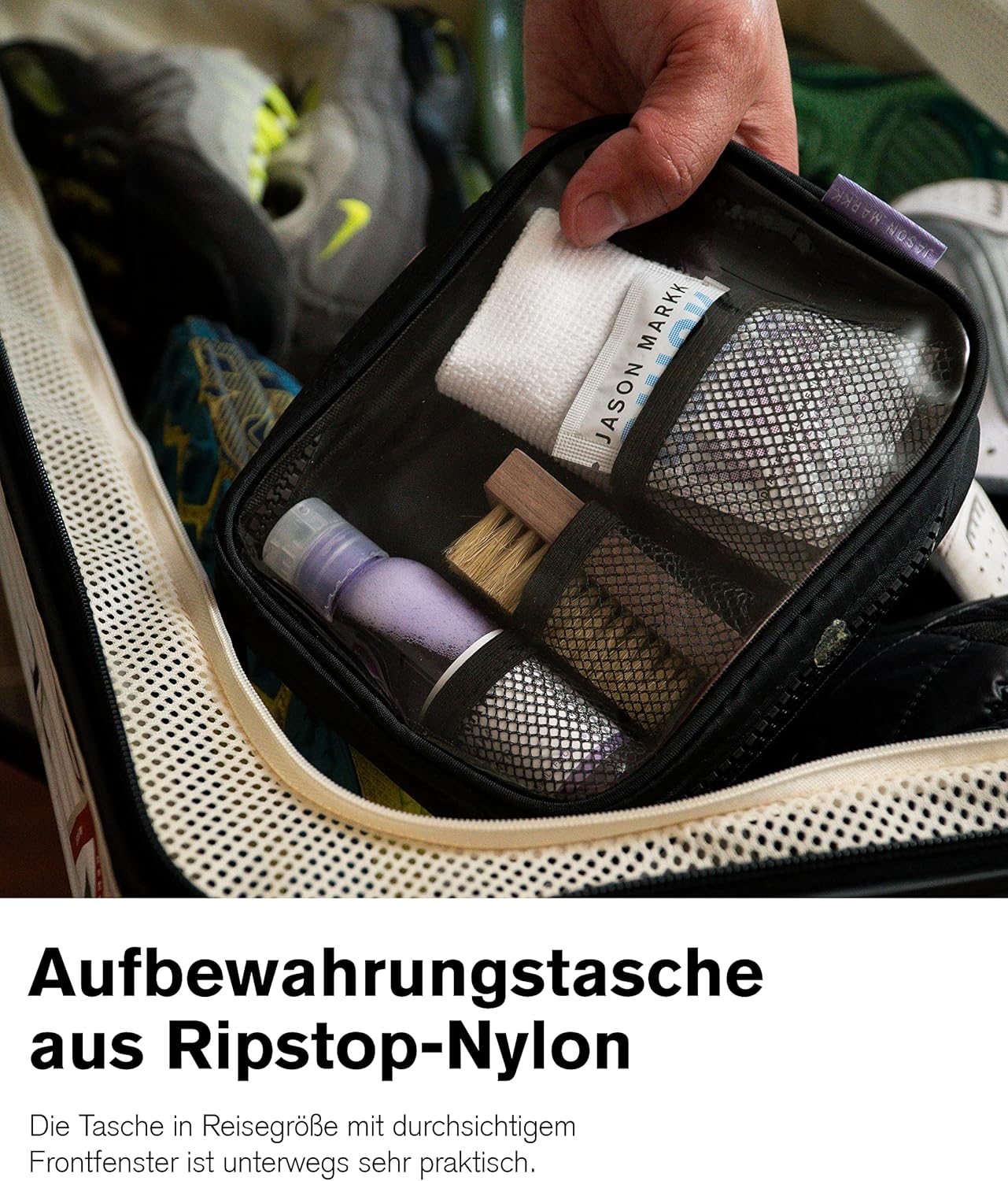Reise-Schuhreinigungsset mit Premium-Zubehör, Reise-Set