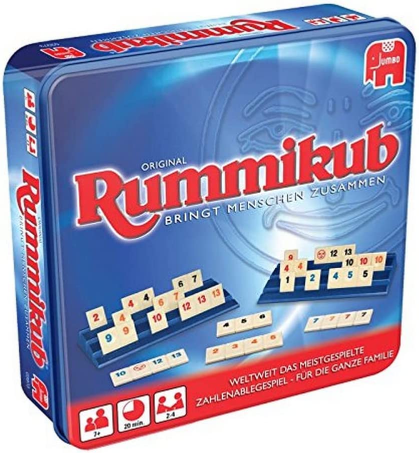 Original Rummikub in Metalldose, Brettspiel, Metal Tin