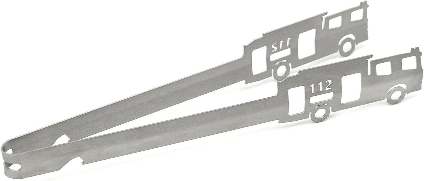 Grillzange mit Feuerwehr 112 Motiv