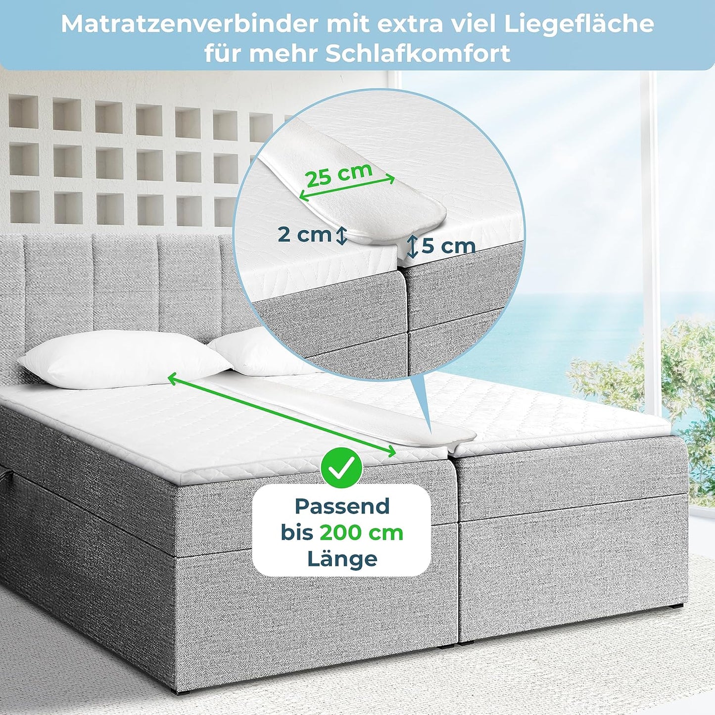 Liebesbrücke für Matratzen