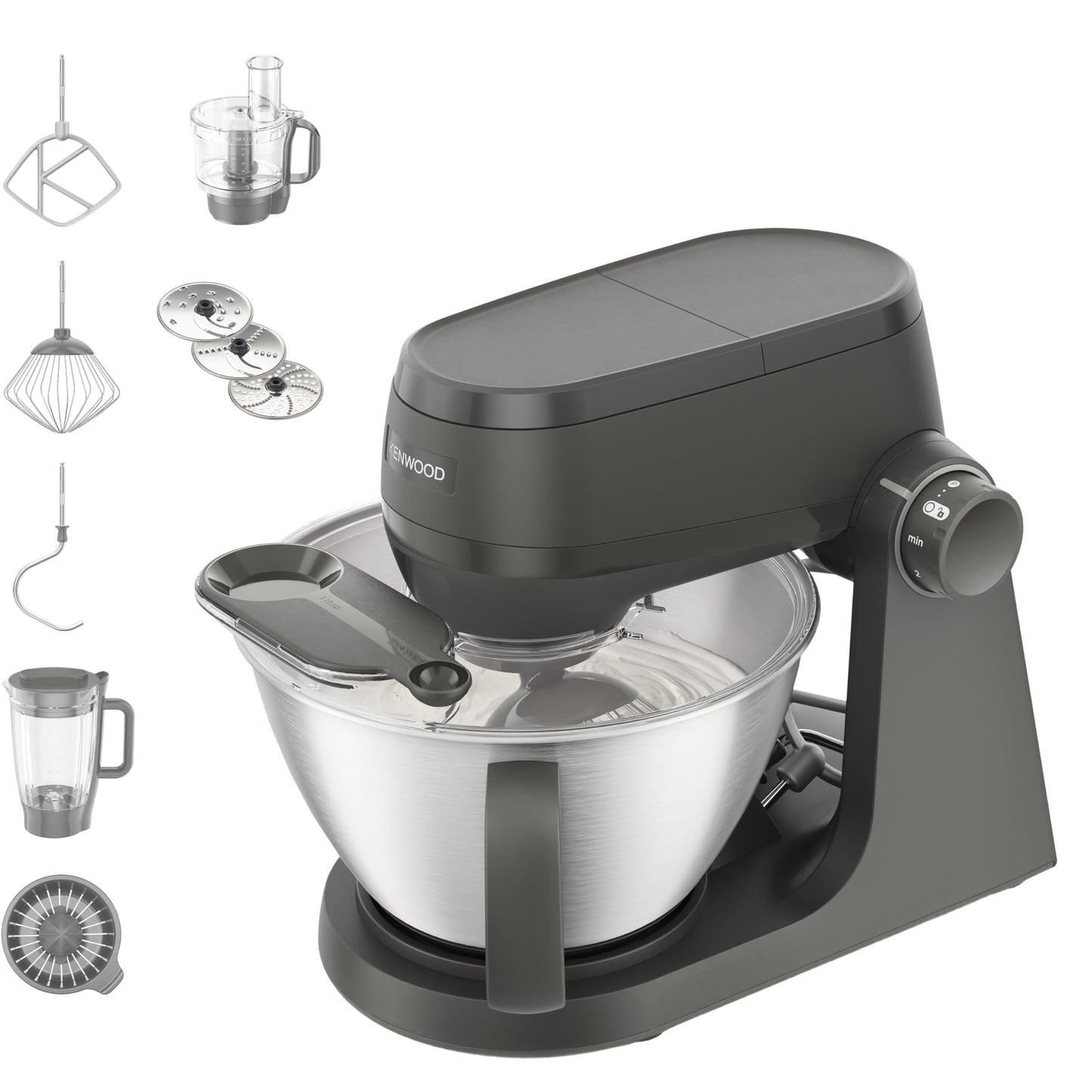 Multi Tasker Küchenmaschine KHC30.050GY mit Standmixer & Food Processor, Grau