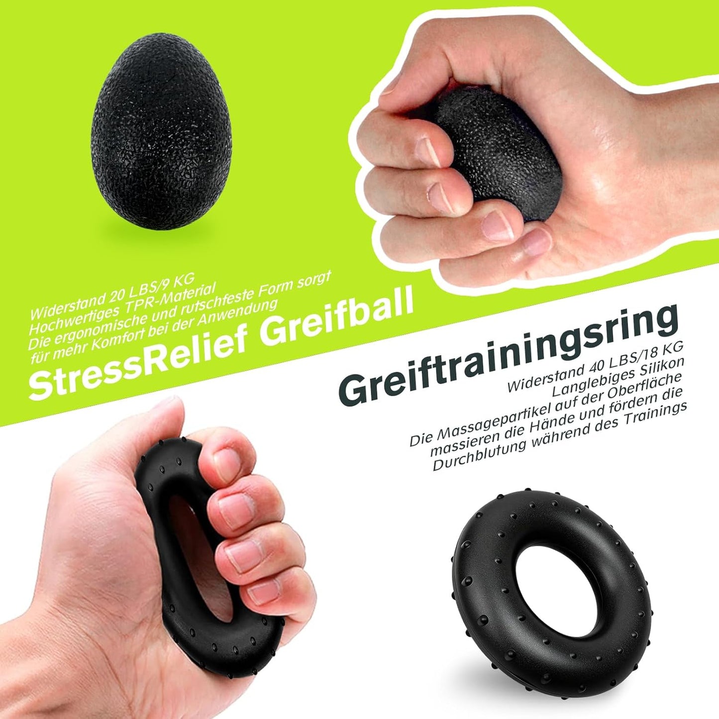 Hand- und Unterarmtrainer-Set, Tiefblau