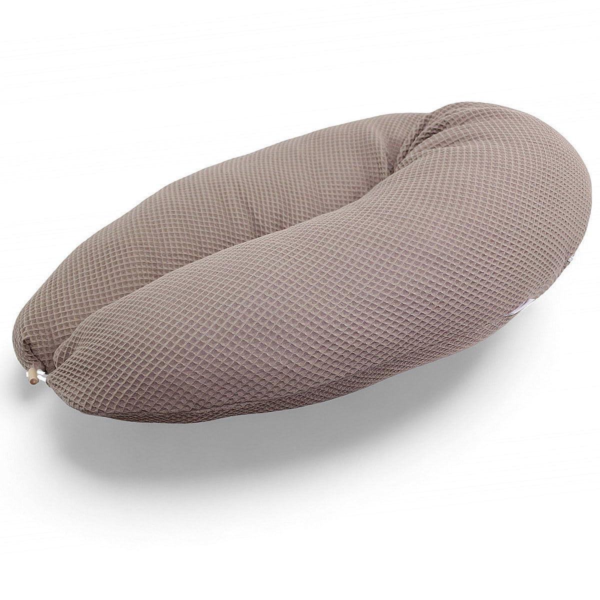XXL Schwangerschafts- und Stillkissen (190 x 76 cm), Waffelmuster Taupe Stillkissen