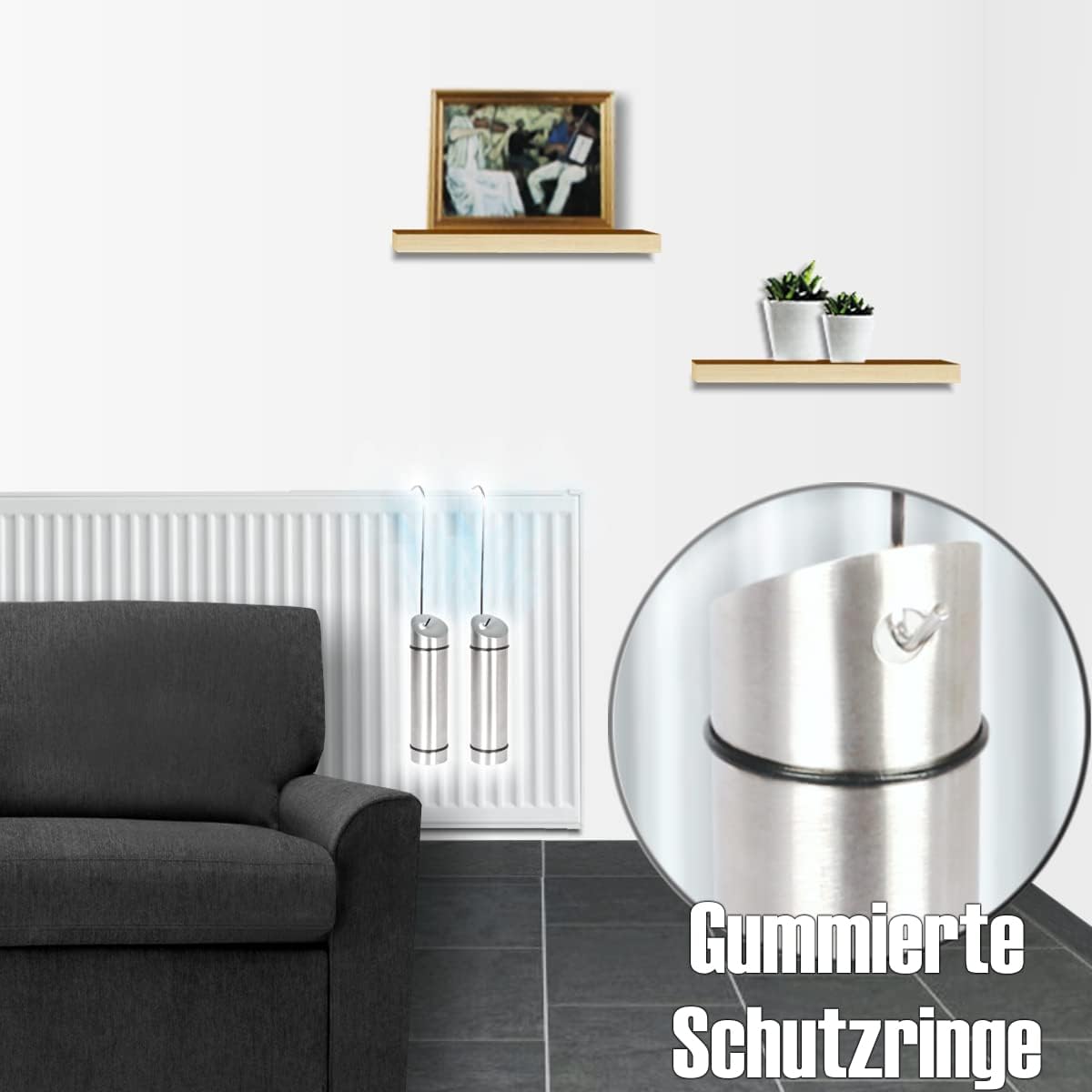 Luftbefeuchter, Edelstahl 4x