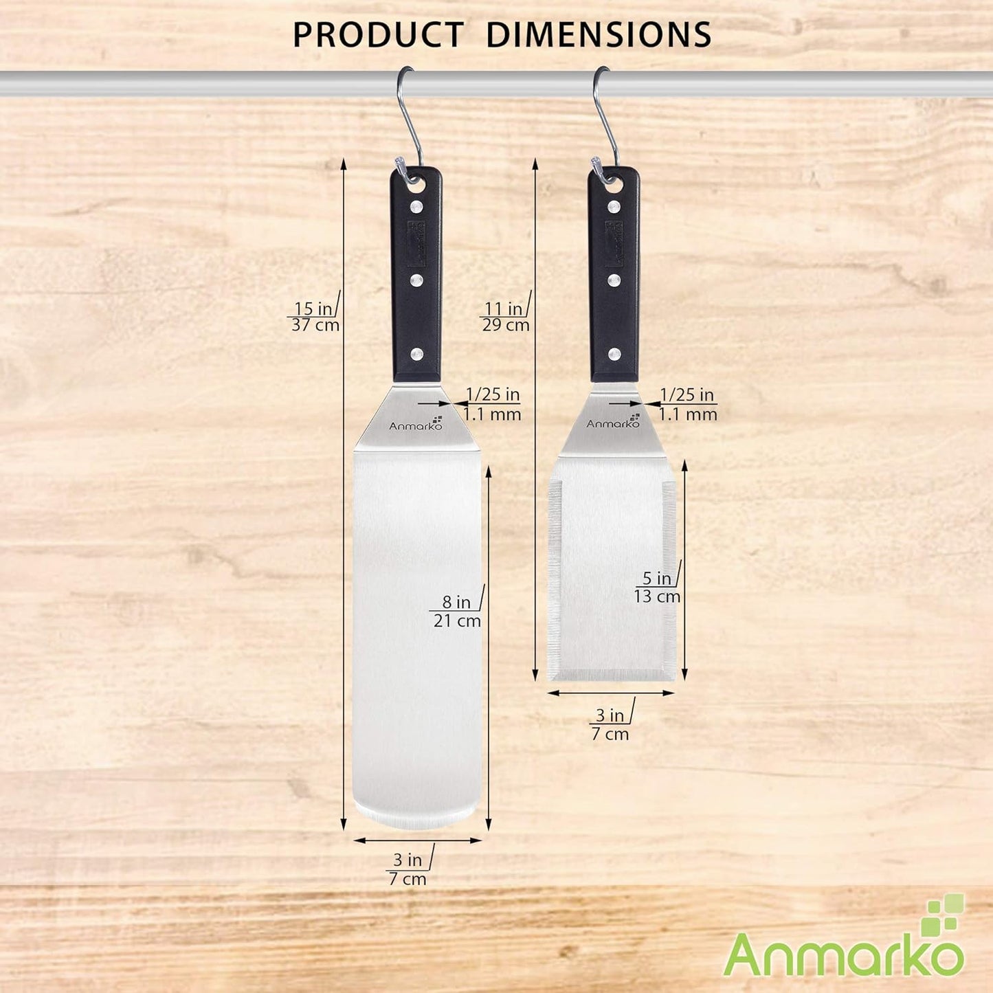 2-teiliges Grillwender Set, Abs Plastic Handle Set