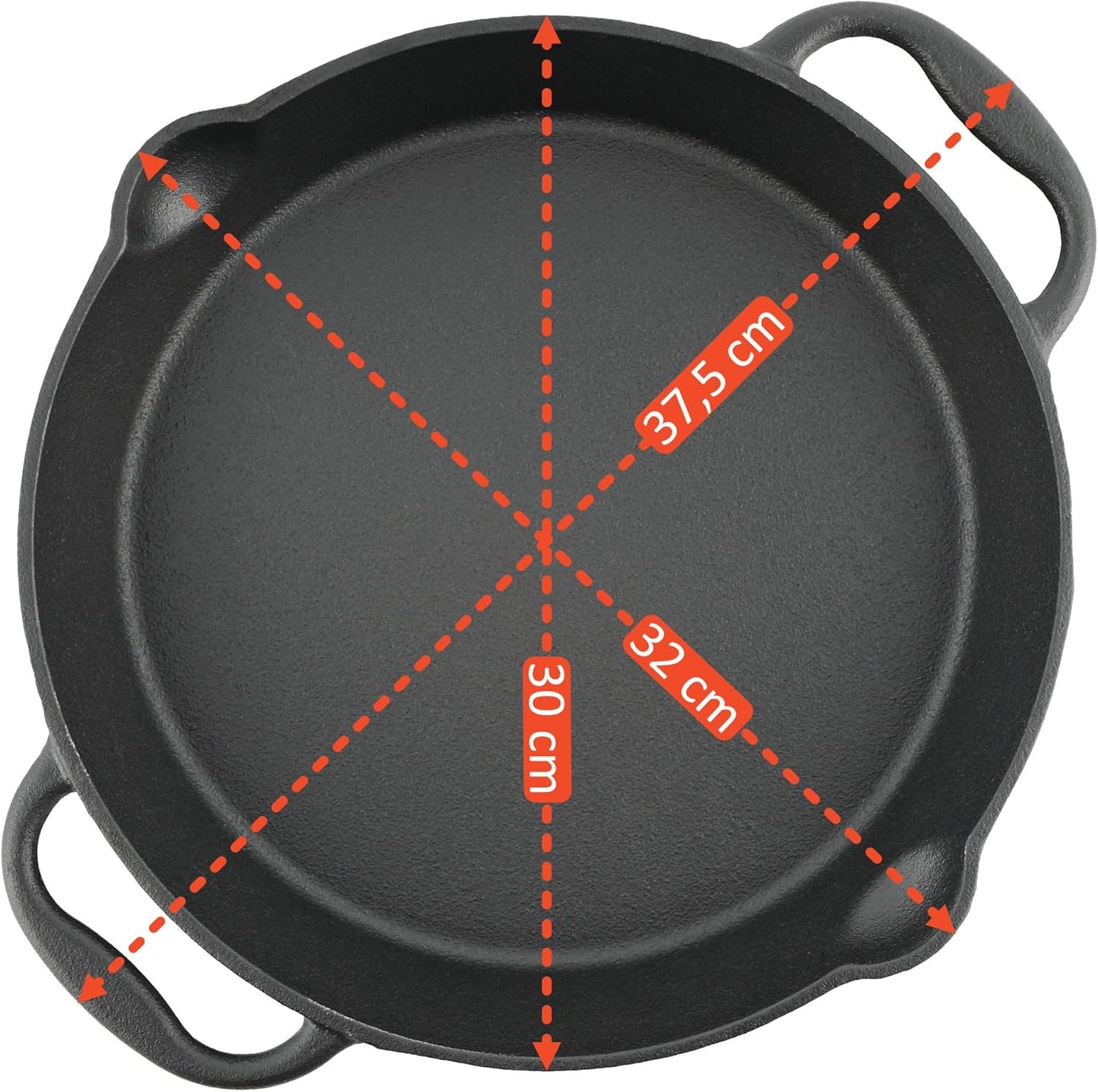 Gusseisen Grillpfanne, Ø 30 cm