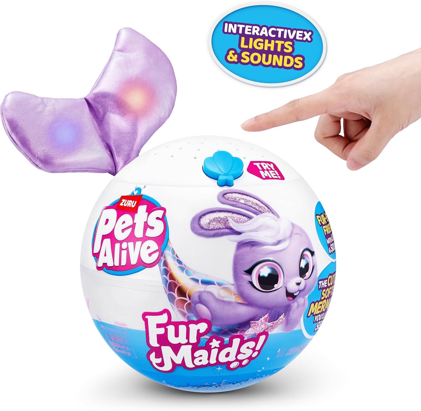Interaktive Plüschfigur Purple Bunny mit Licht & Sound, Purple Bunny