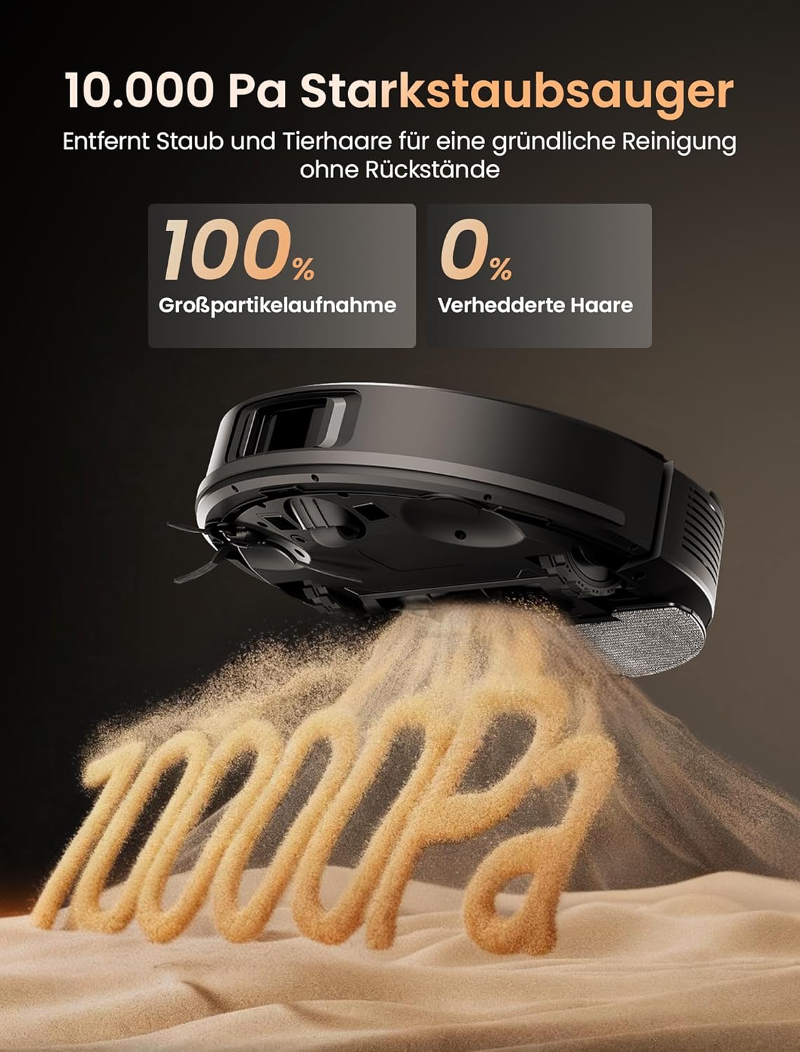 Q20 Plus Saugroboter mit Wischfunktion, L Schwarz
