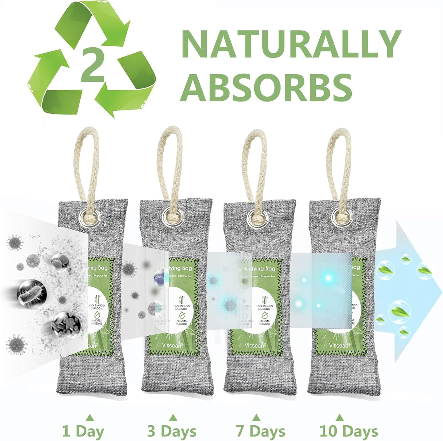 12x Aktivkohlebeutel, 50g*8,200g*4