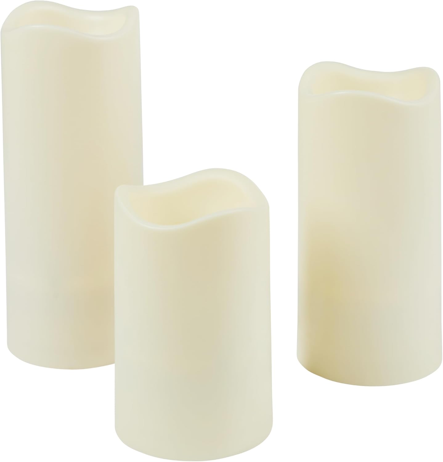 Wasserdichte TruGlow-Solarkerzen, 3 Stück, 3er Set Warmweiss