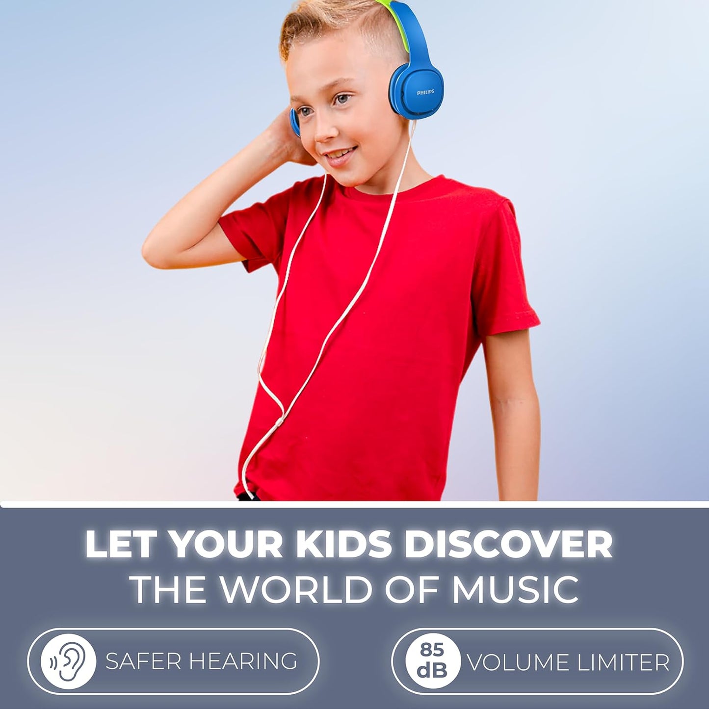 Kinder Over-Ear-Kopfhörer, Blue Wired