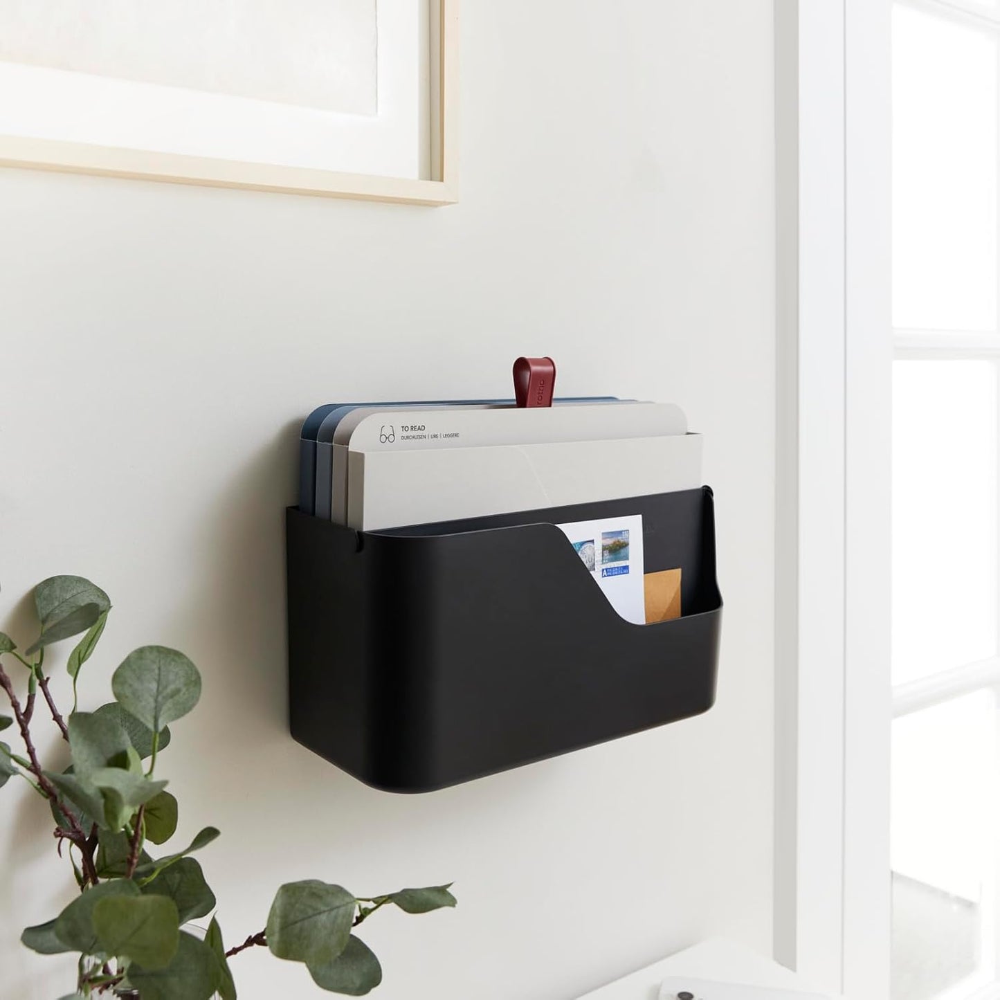 MyPaper Plus Dokumentenorganizer mit 4 Kartonmappen, Schwarz/Blau