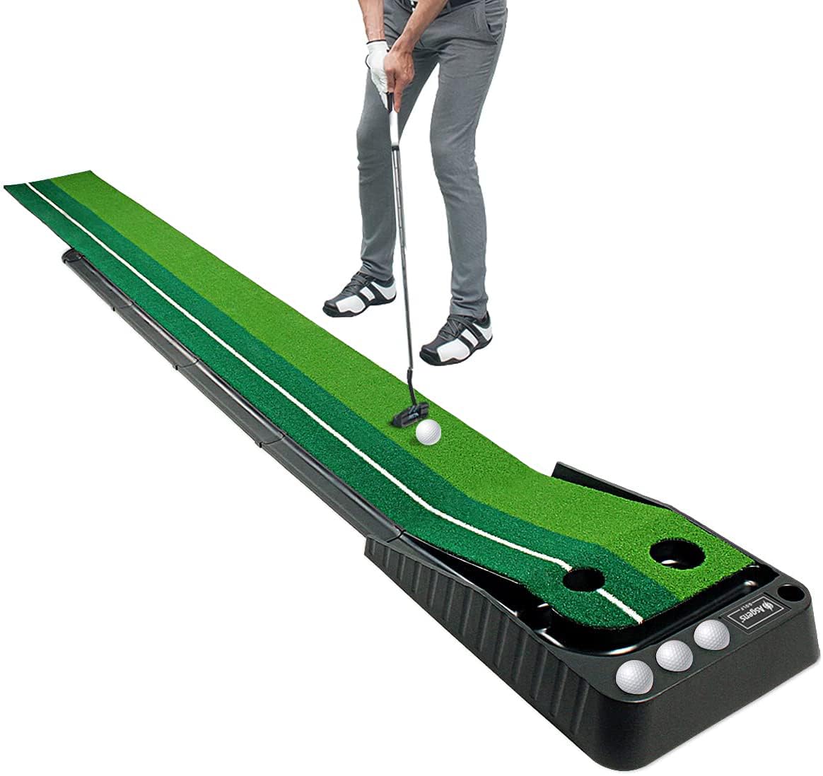 Putting Matte mit Auto-Rückkehr, grün