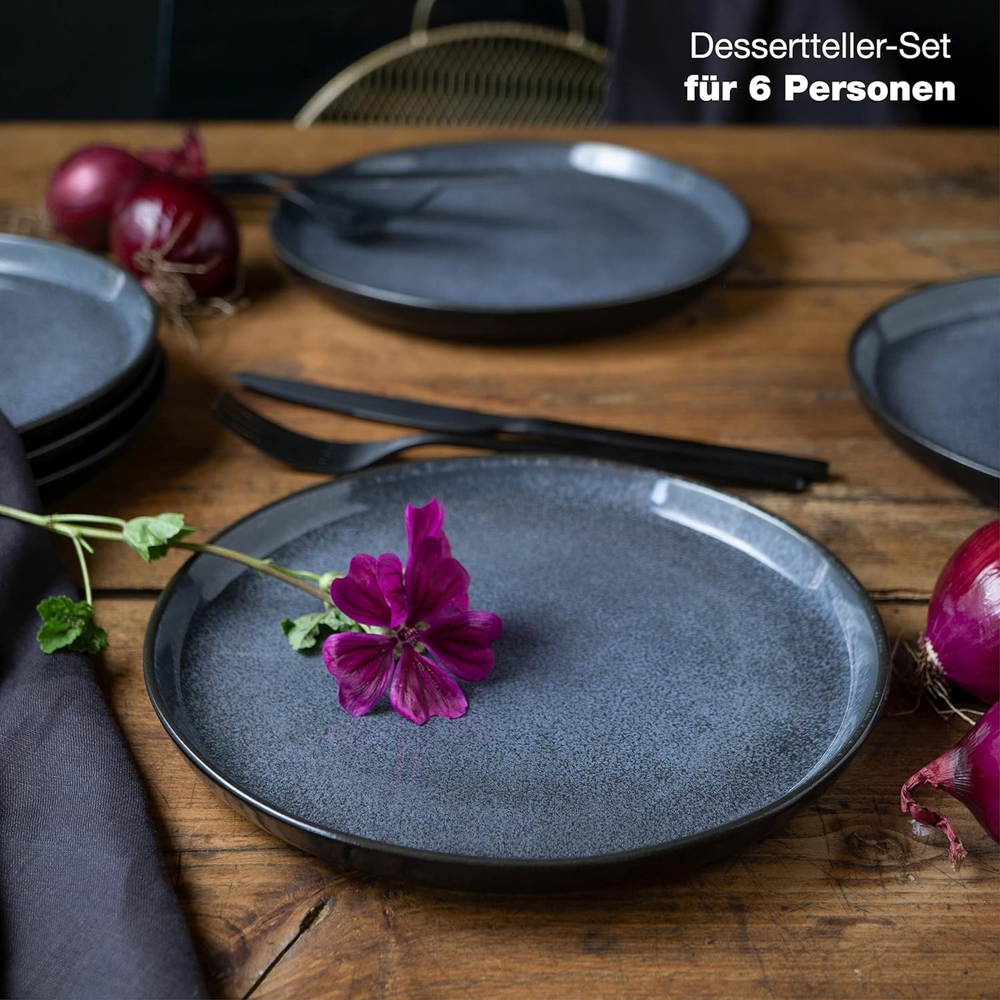 VIDA Dessert Teller Set, 6x Kleine Teller