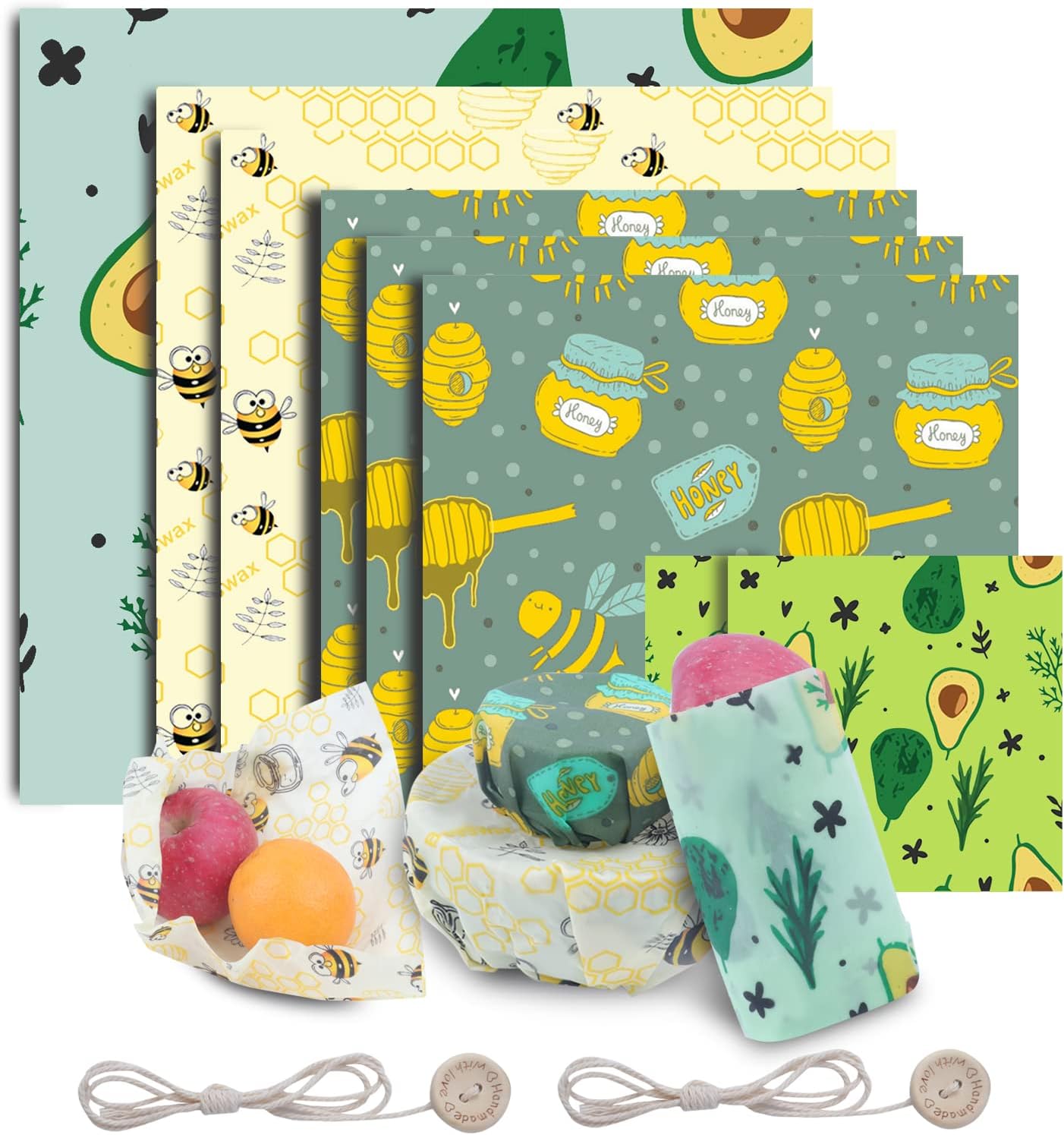 Bienenwachstücher Set, 8 PCS