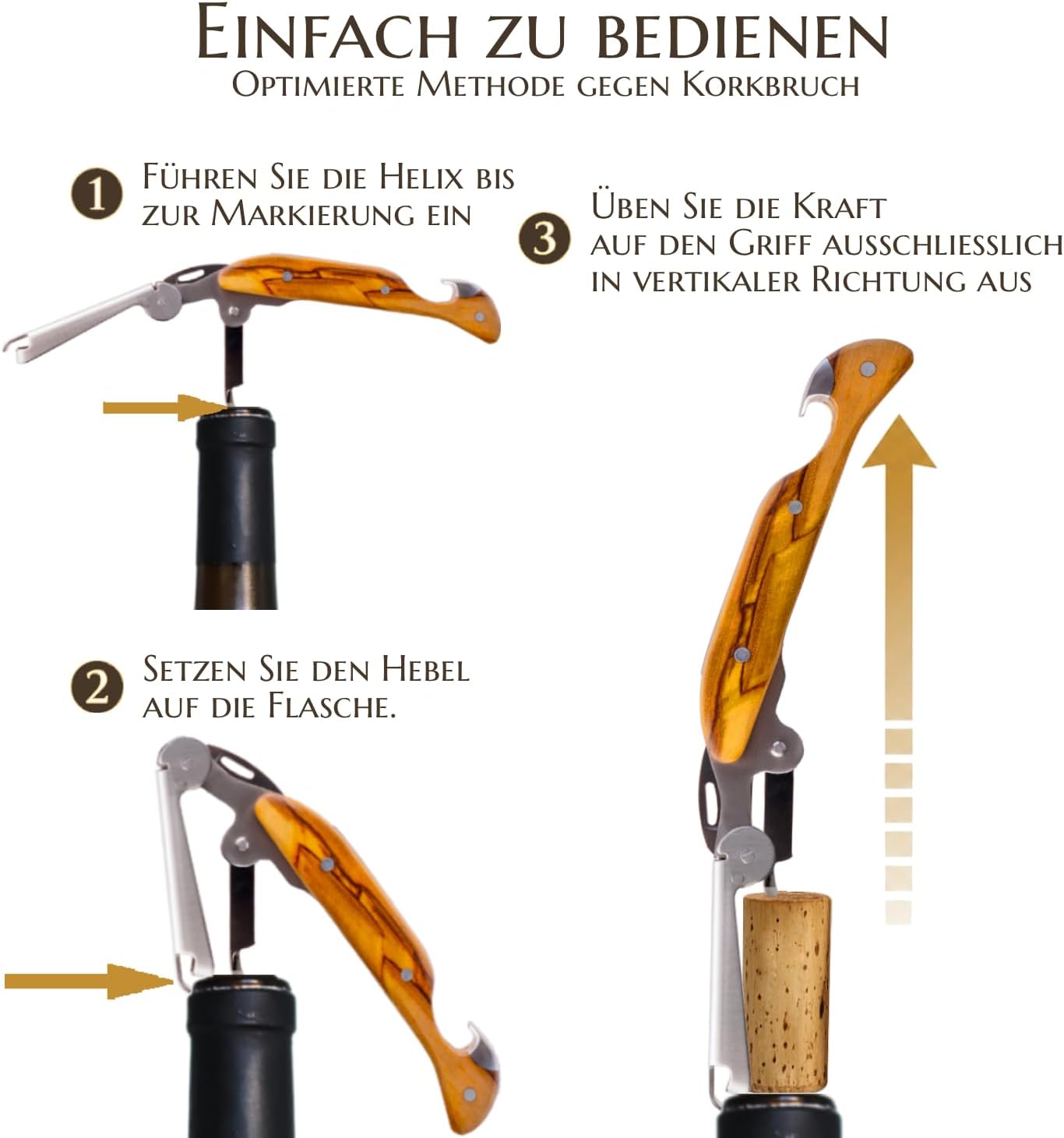 Kellnermesser aus Olivenholz