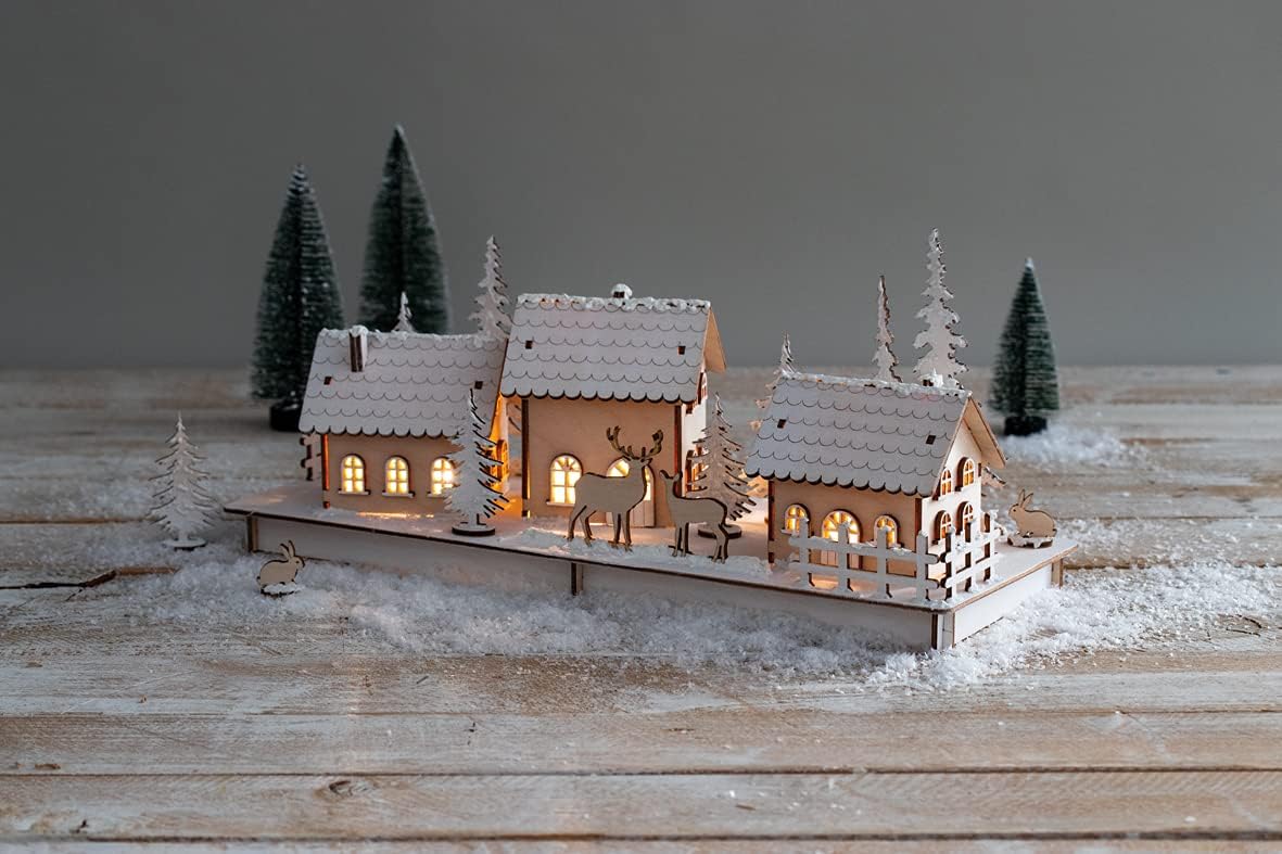 3D-Holzbausatz Winterdorf (84-teilig), Winterdorf