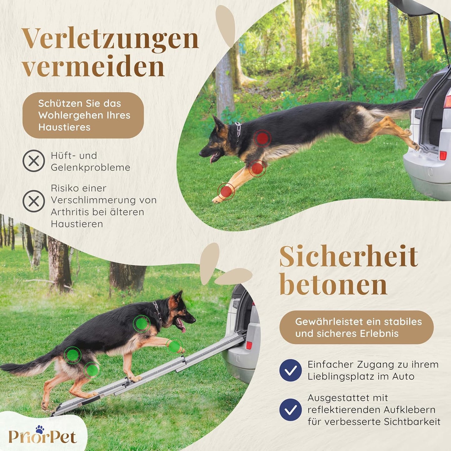 Klappbare Hunderampe, Gray