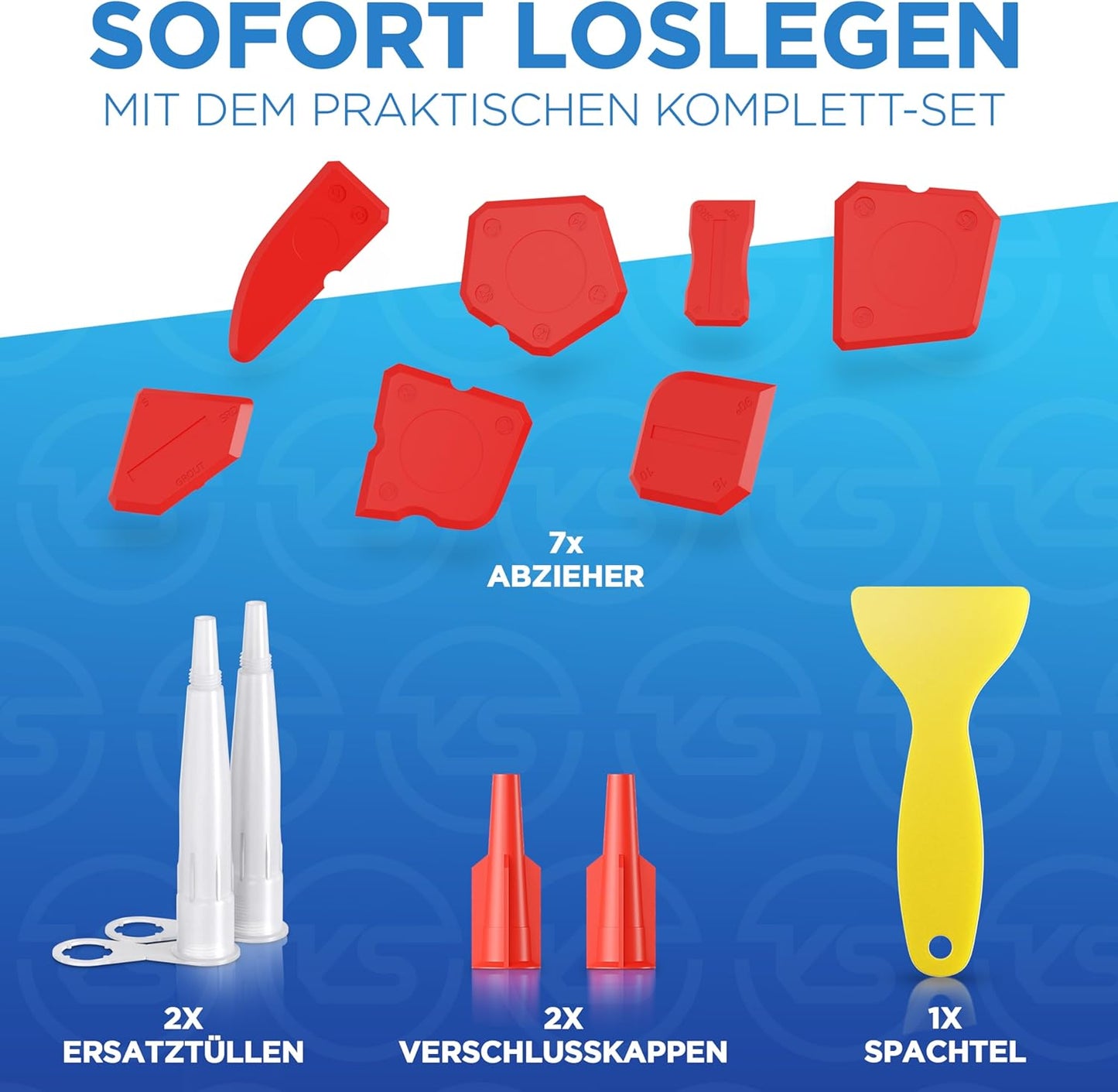 Profi Kartuschenpresse und Fugenglätterset, KISTEK® Basic Bundle