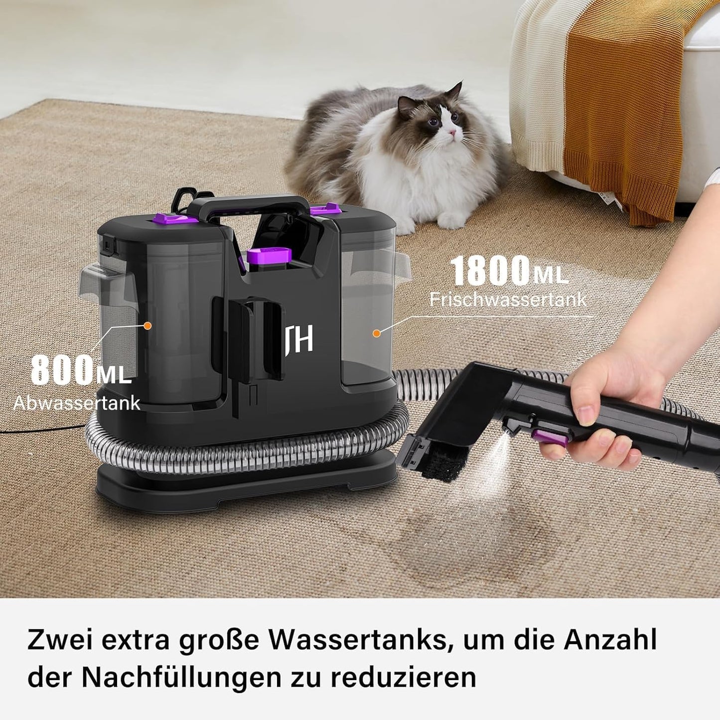 Waschsauger Teppich- und Polsterreiniger ‎VC01, Waschsauger Teppichreiniger
