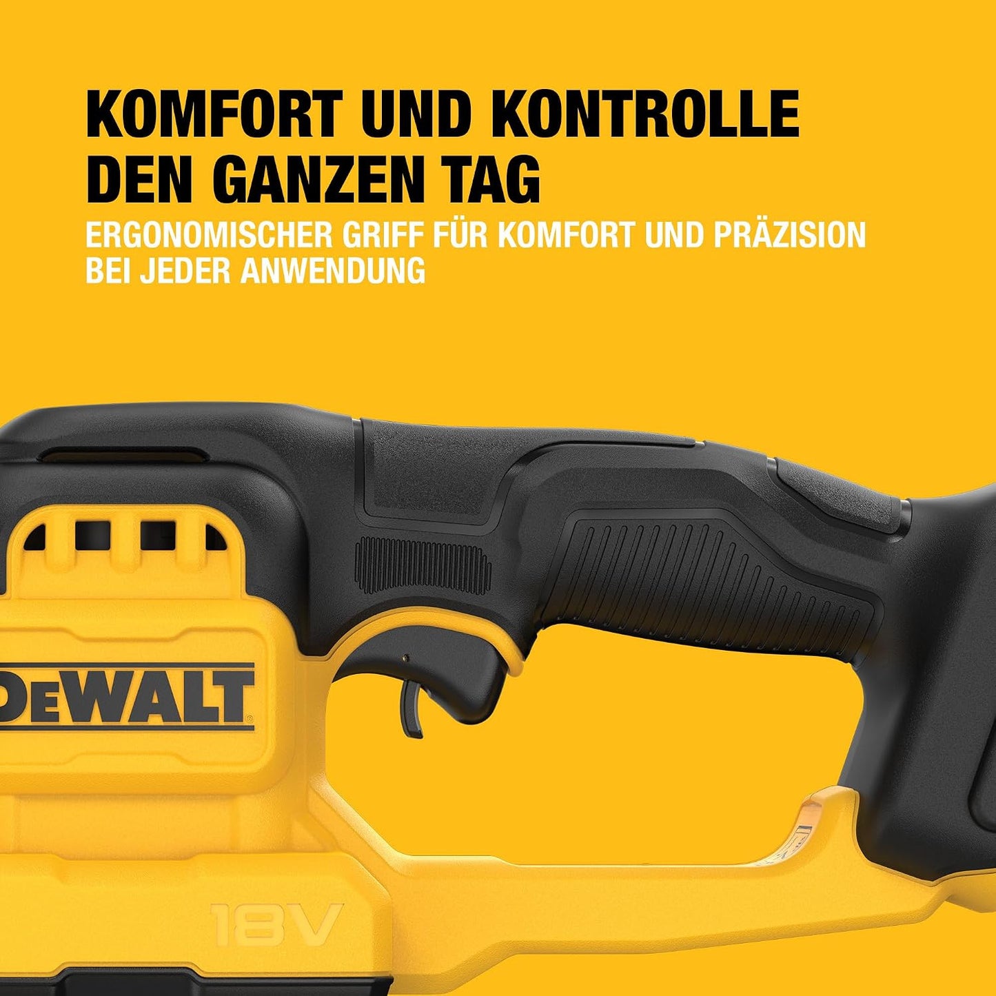 18V XR Kompakte Heckenschere, Einhandbedienung