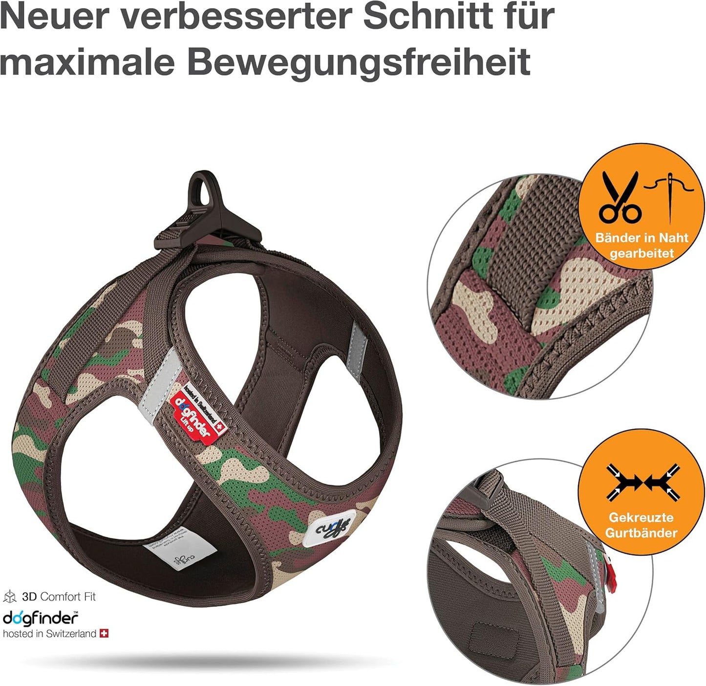 Hundegeschirr Vest Harness Clasp Air-Mesh, Camo 2XS Einfarbig
