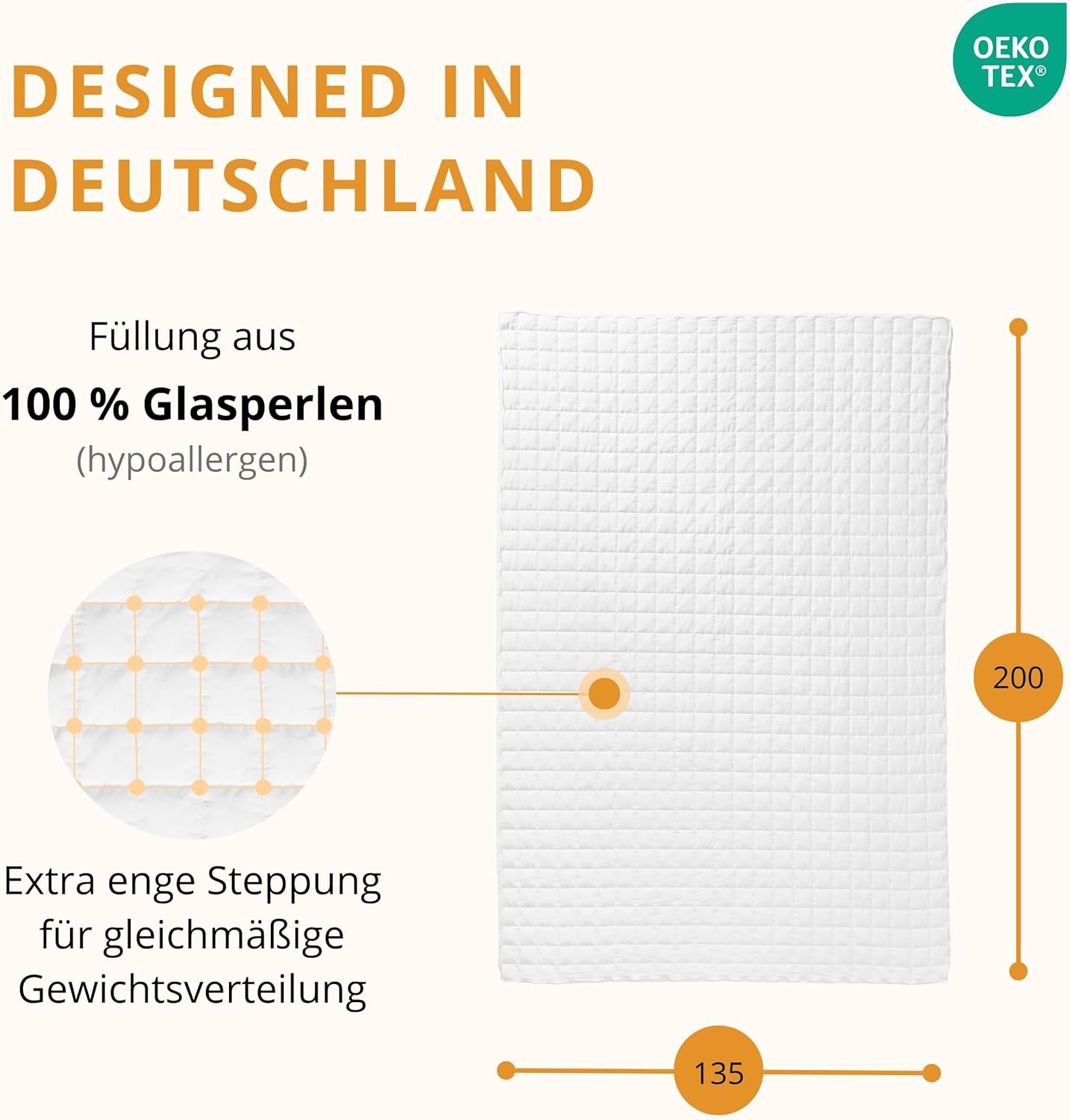 Gewichtsdecke, 135x200 cm, 8 kg