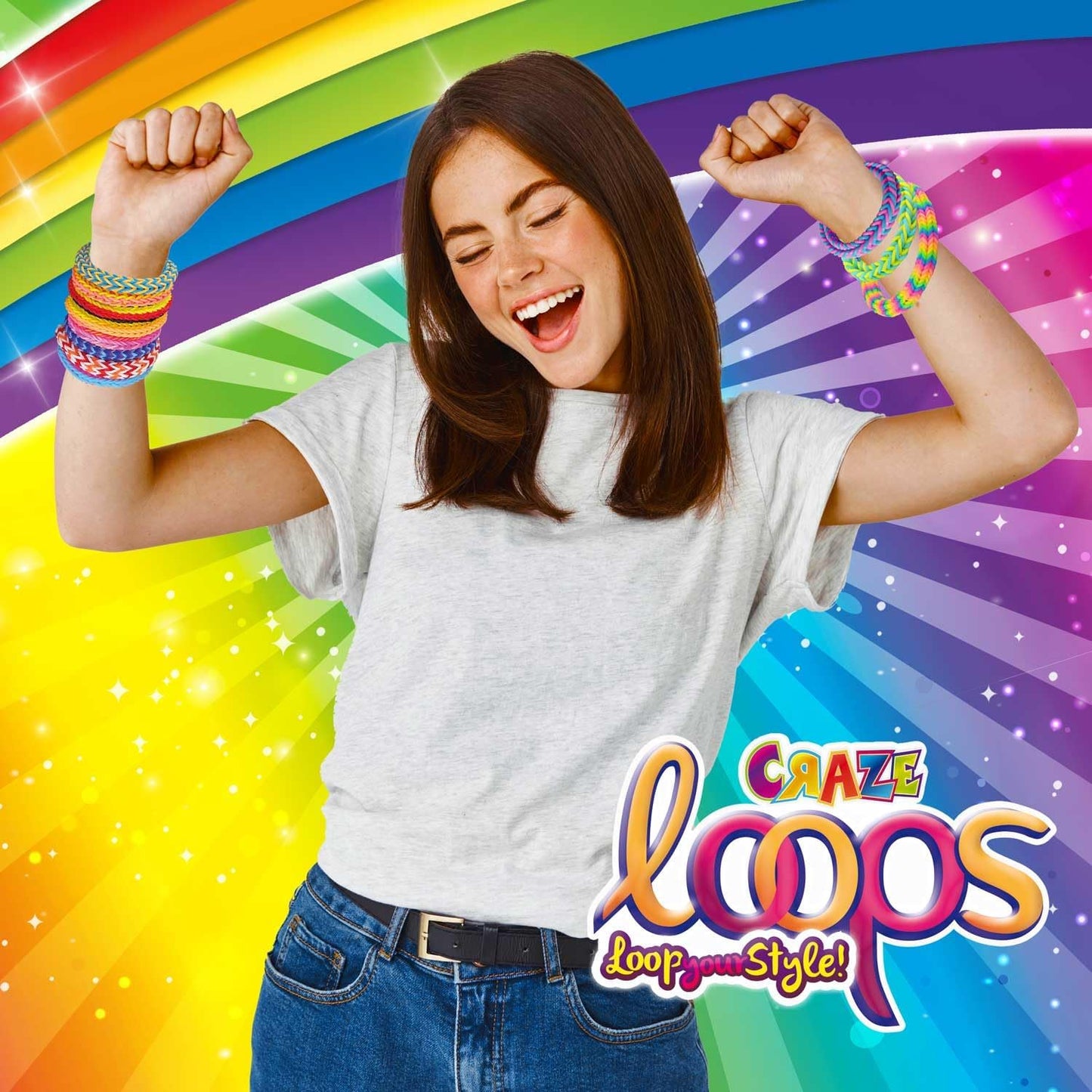 Loom Bänder Set mit Verschlüssen, Loops - Bag 100 B24