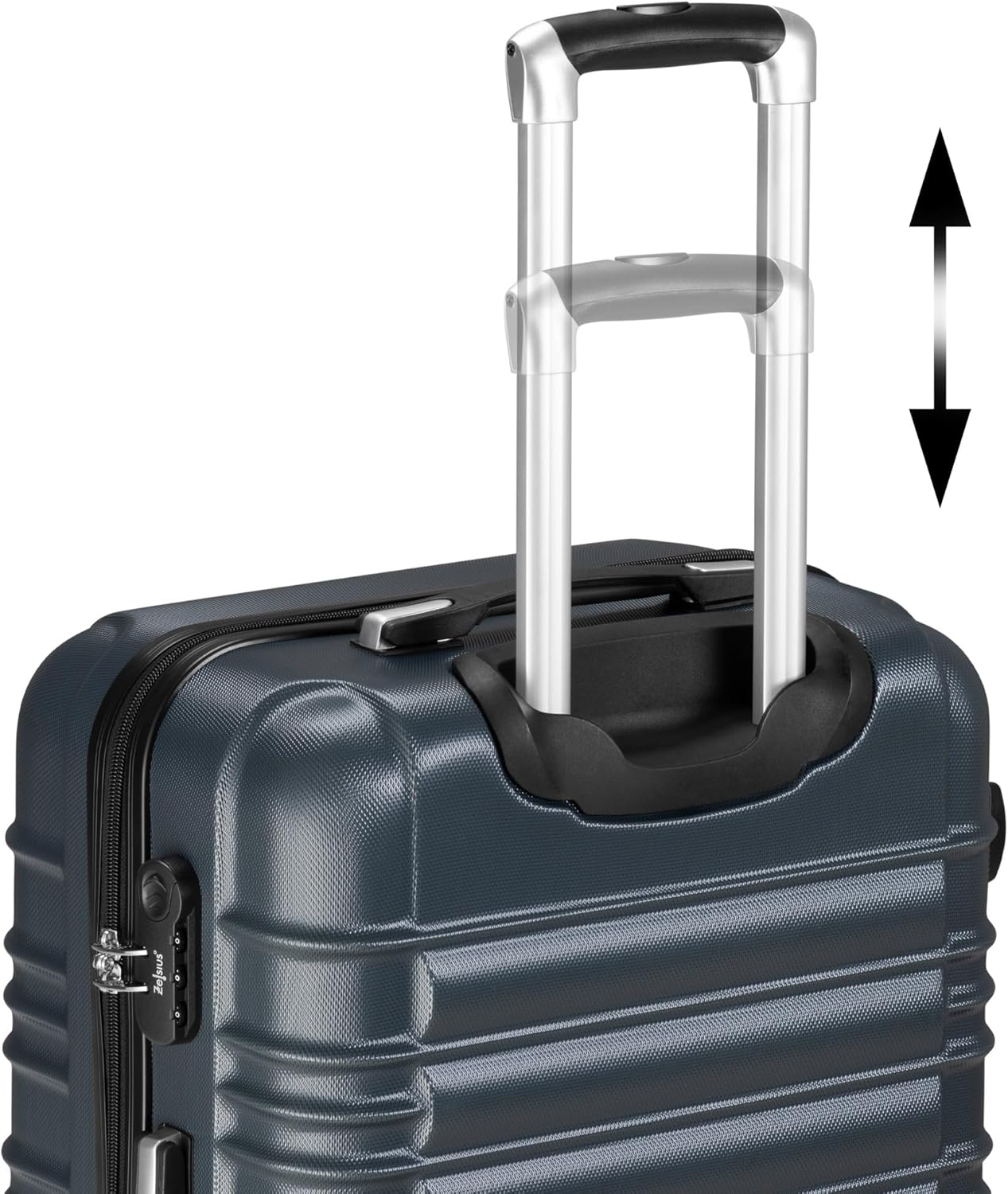 4-teiliges Hartschalenkoffer-Set mit Zahlenschloss, Anthrazit