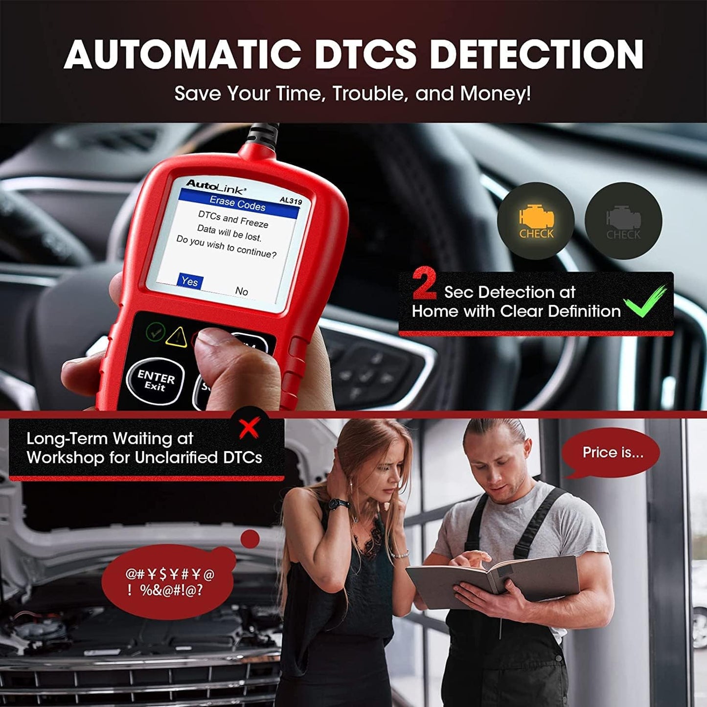 AL319 obd2, AL319 obd2 Für Emission