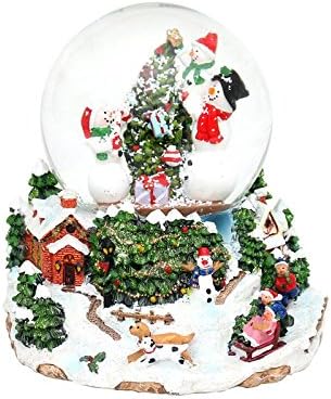 Schneekugel - Tannenbaum mit Schneemännern, Schneemänner