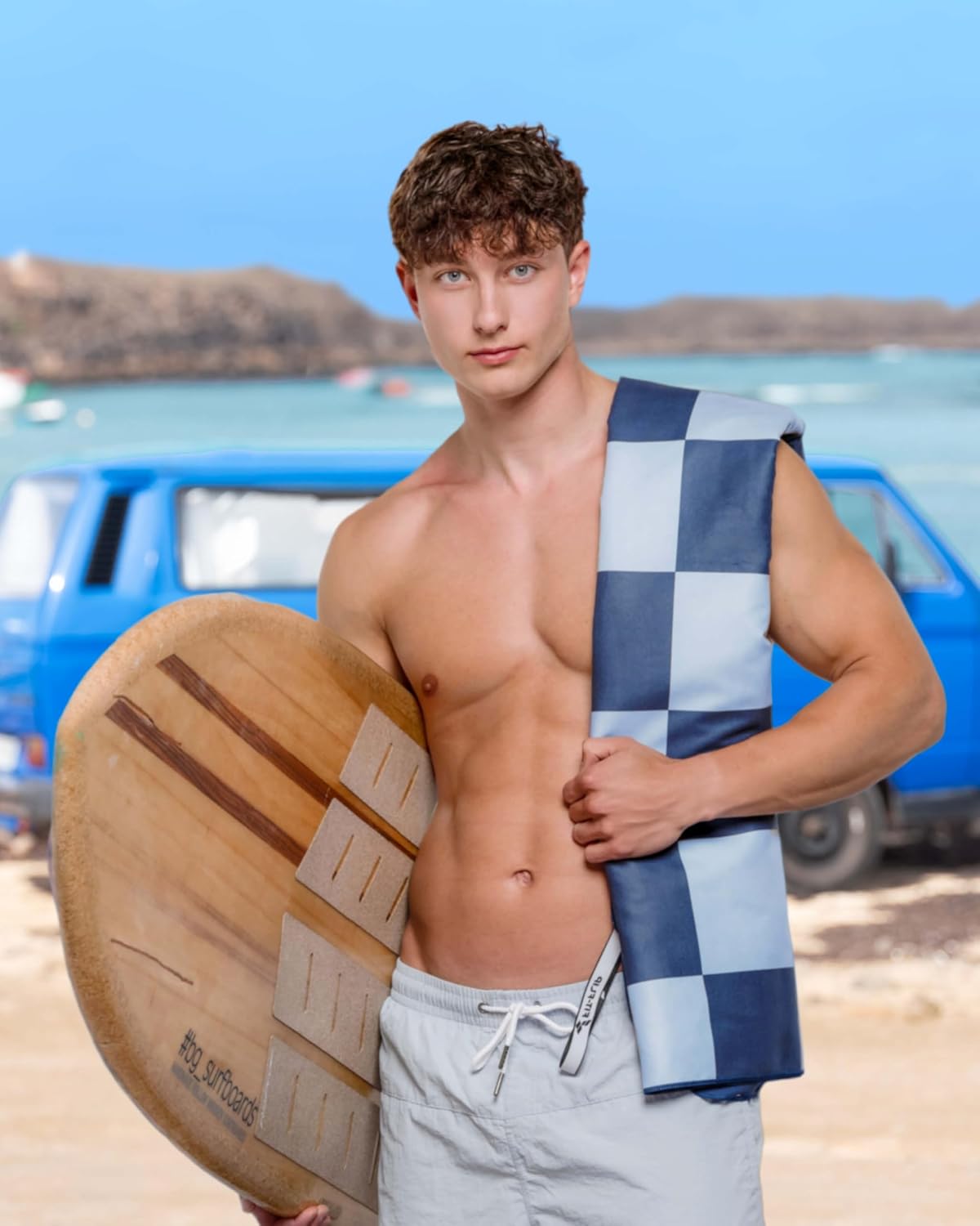 Schnelltrocknendes Strandhandtuch, 160cm x 90cm 22 Checkerboard